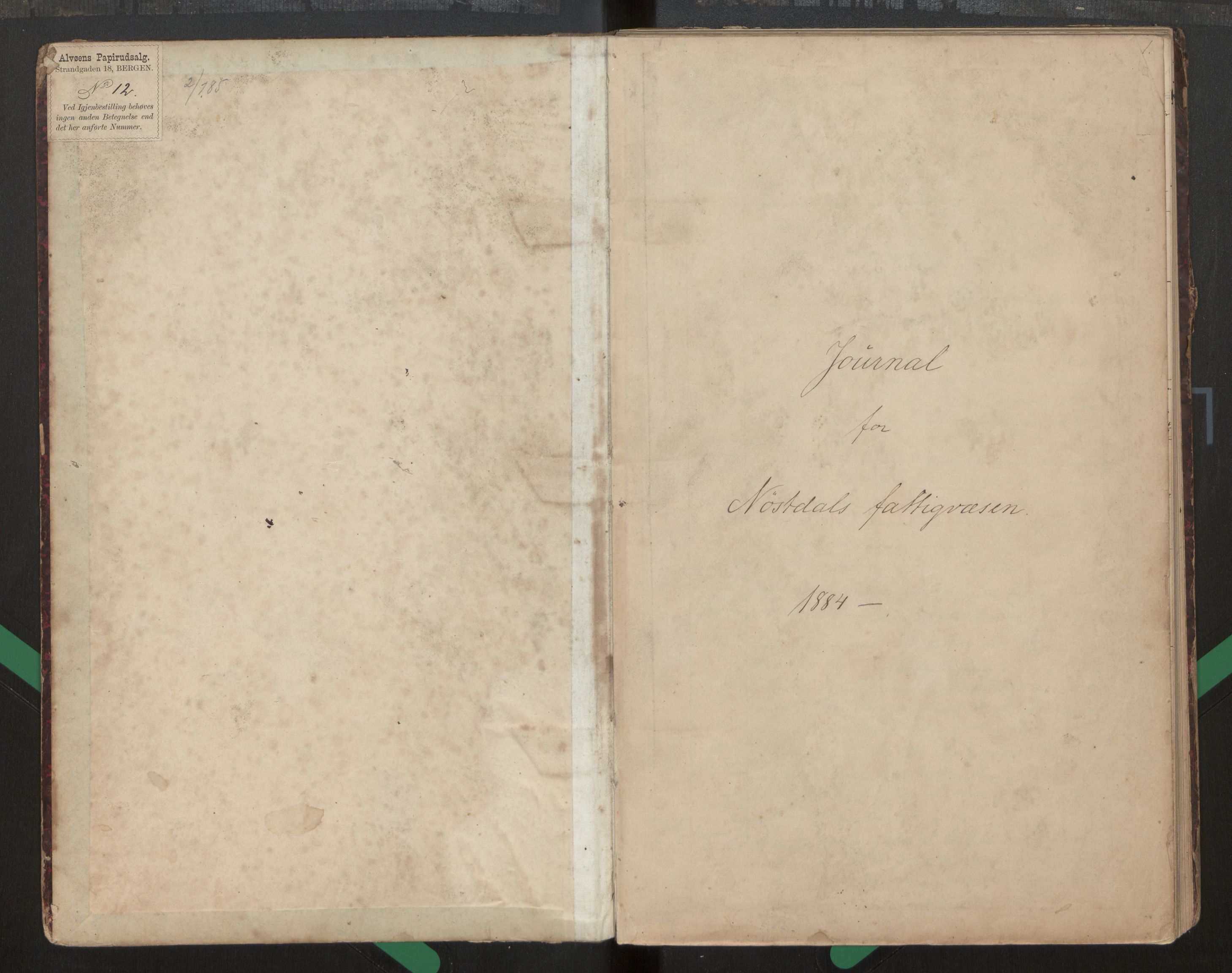Førde sokneprestembete, AV/SAB-A-79901/J/Jc/L0005: Journal Naustdal fattigvesen, 1884-1901
