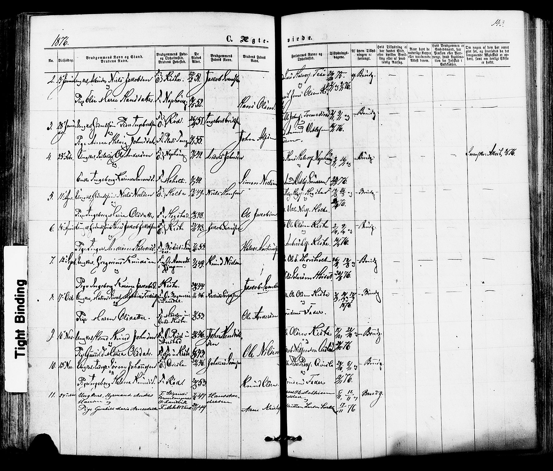 Siljan kirkebøker, SAKO/A-300/F/Fa/L0002: Parish register (official) no. 2, 1870-1895, p. 143