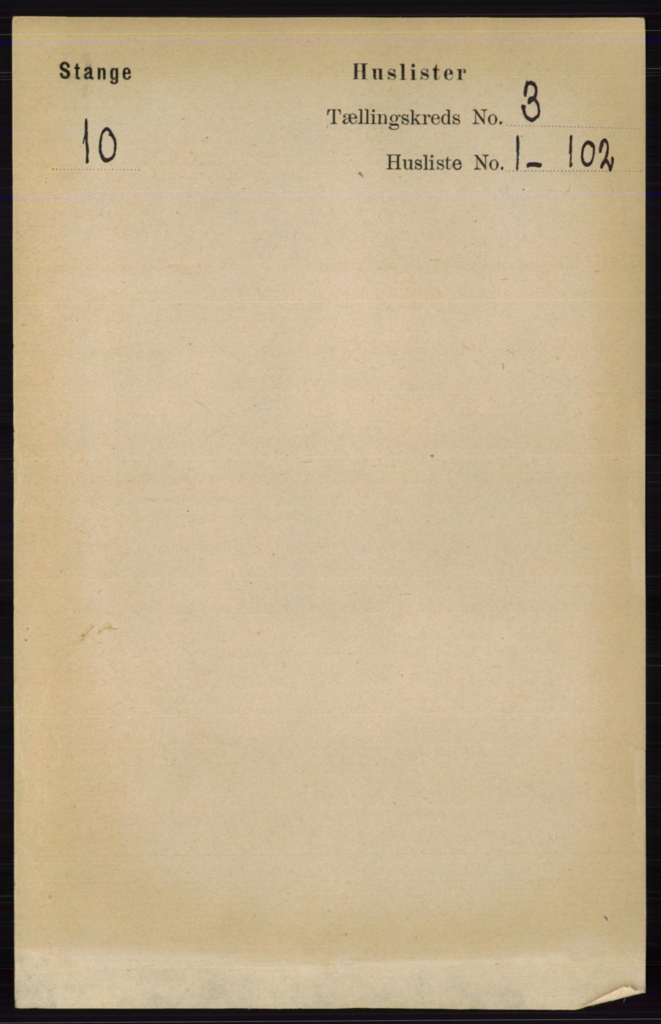RA, 1891 census for 0417 Stange, 1891, p. 1531