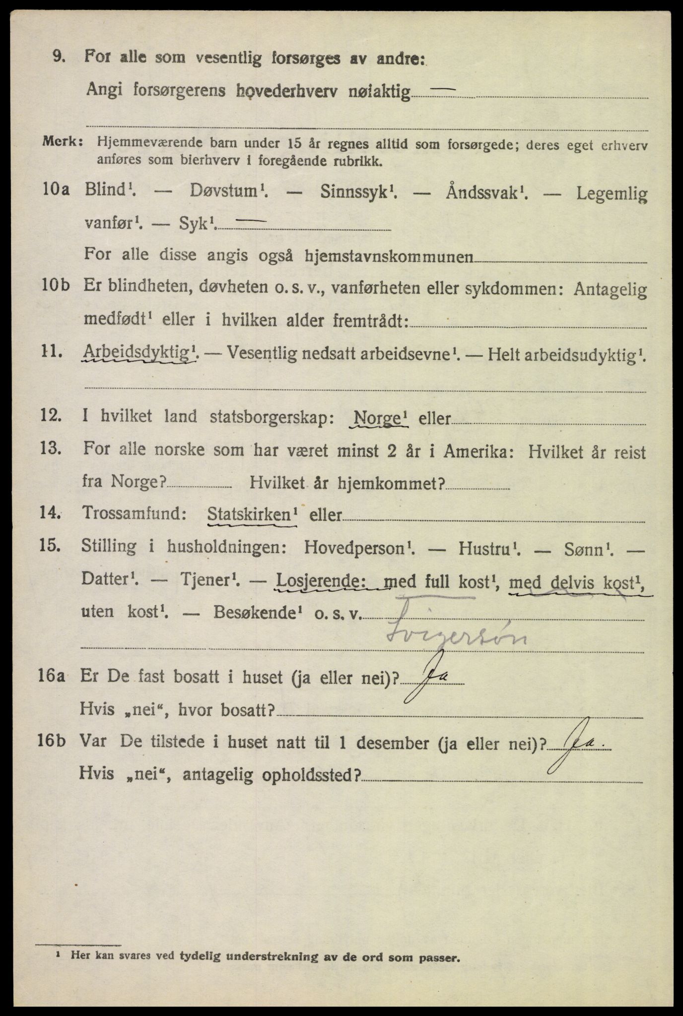 SAH, 1920 census for Ytre Rendal, 1920, p. 2058