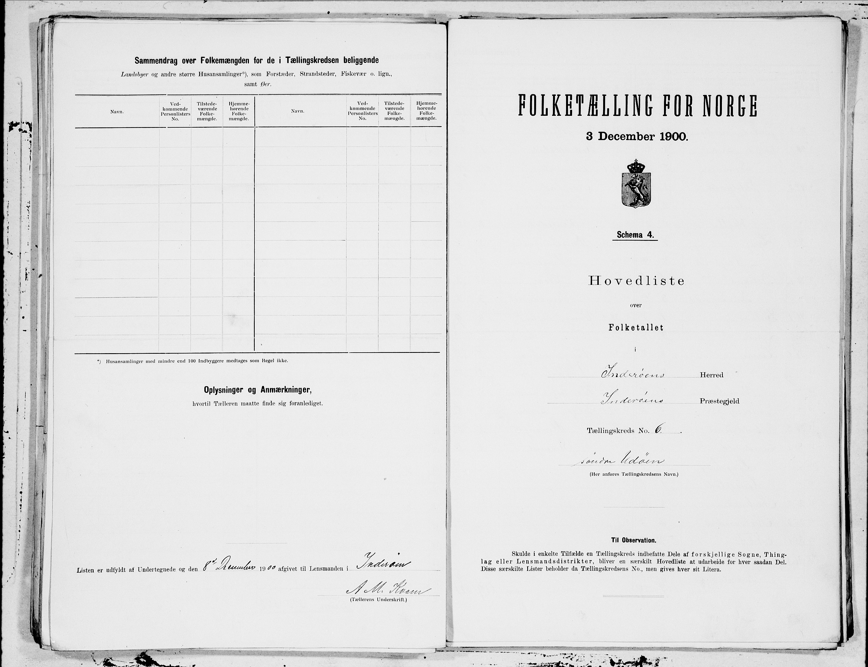 SAT, 1900 census for Inderøy, 1900, p. 12