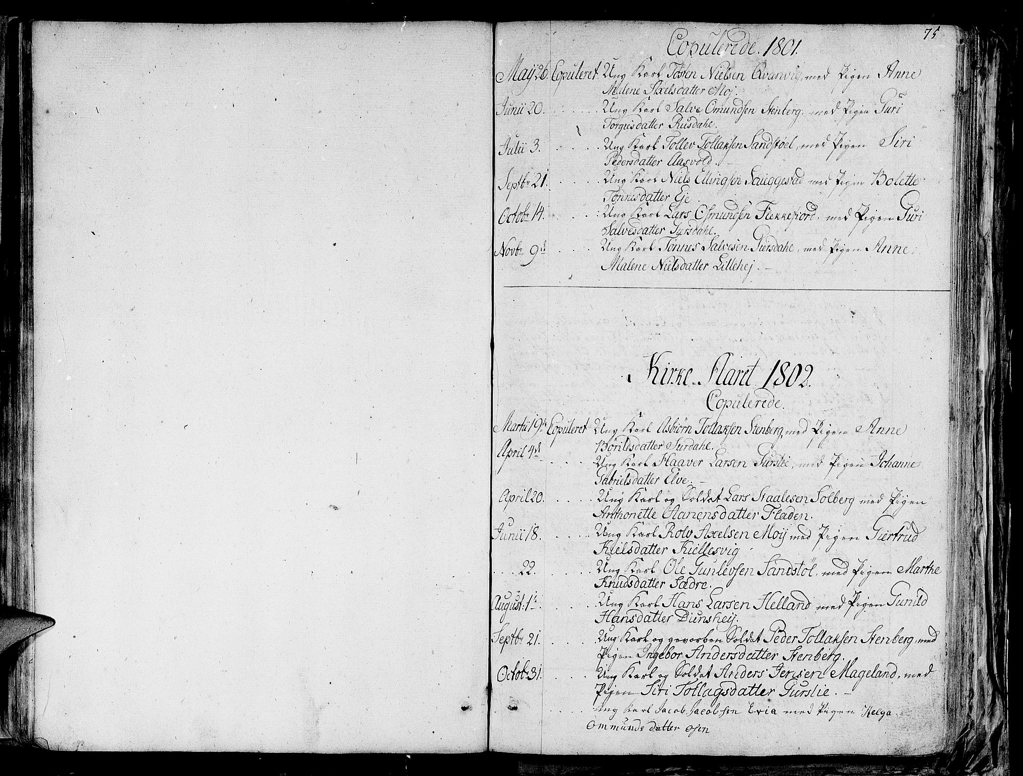 Lund sokneprestkontor, SAST/A-101809/S06/L0004: Parish register (official) no. A 4 /1, 1801-1864, p. 75