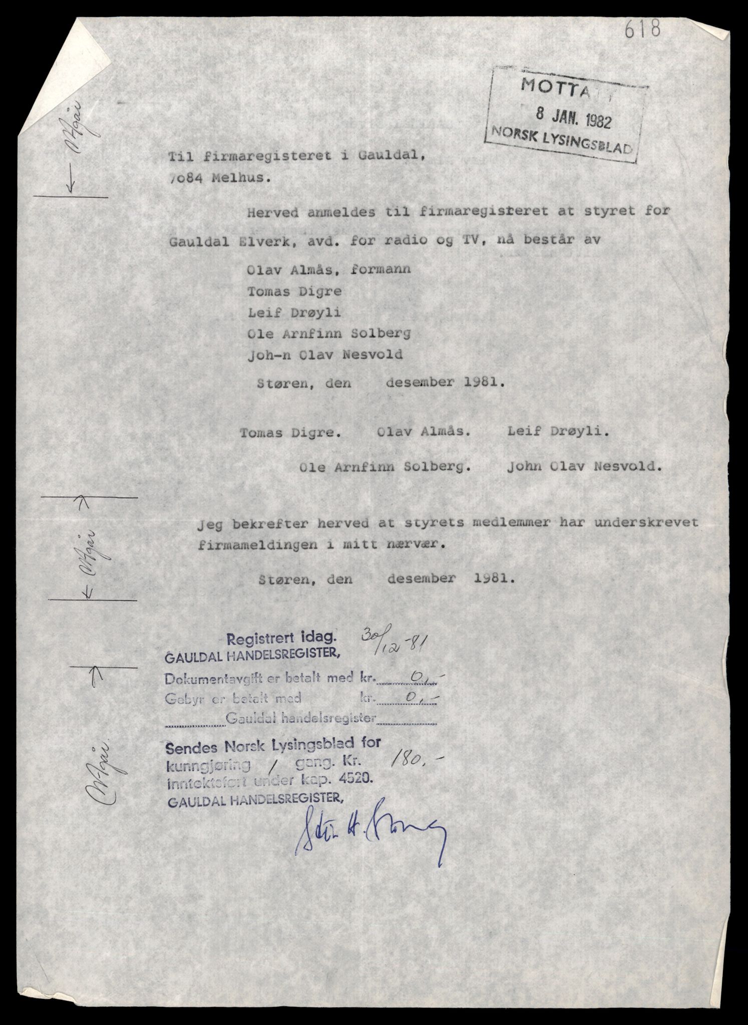 Gauldal sorenskriveri, AV/SAT-A-0014/2/J/Jd/Jde/L0005: Bilag, 1981, p. 3