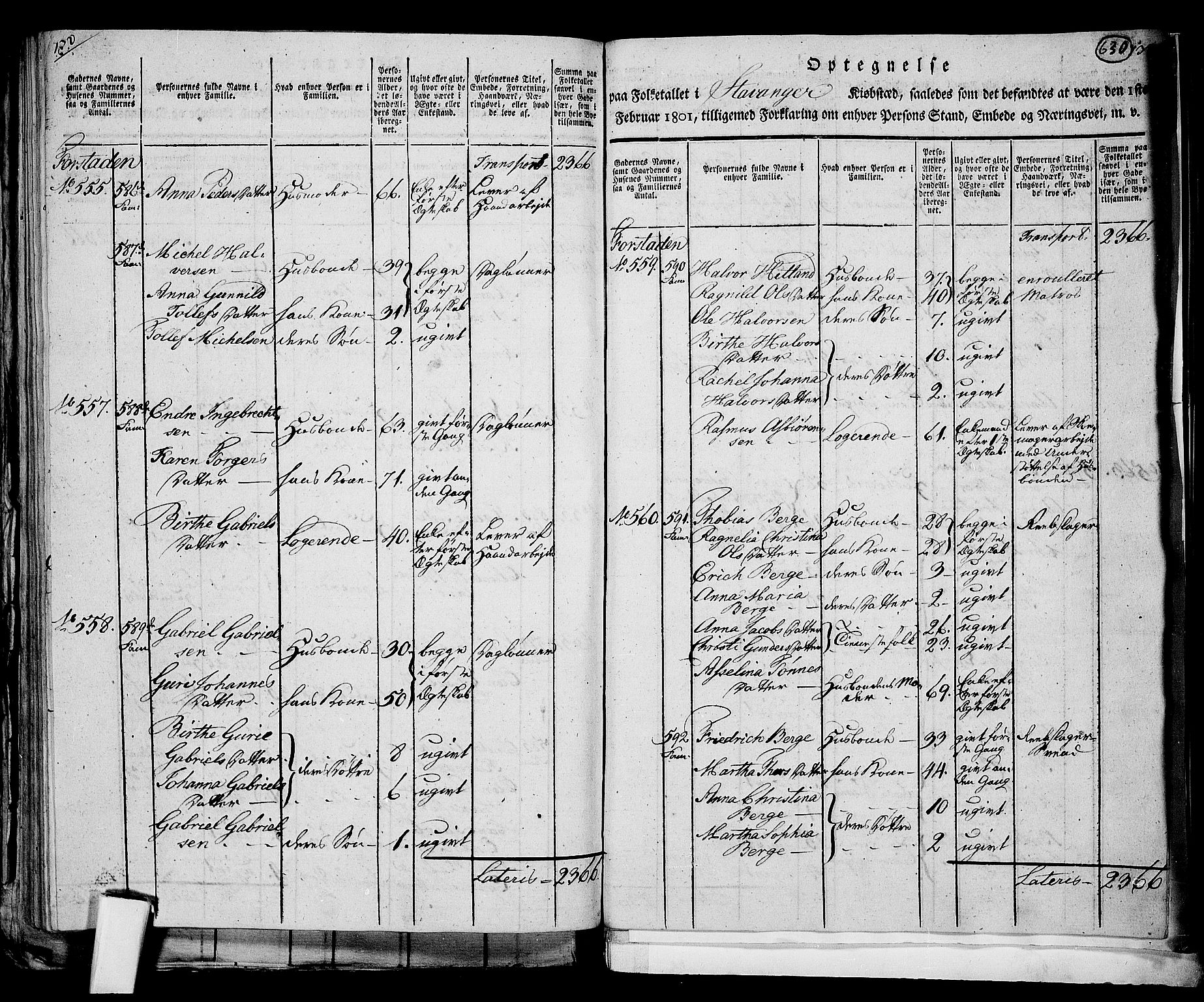 RA, 1801 census for 1103P Stavanger, 1801, p. 629b-630a