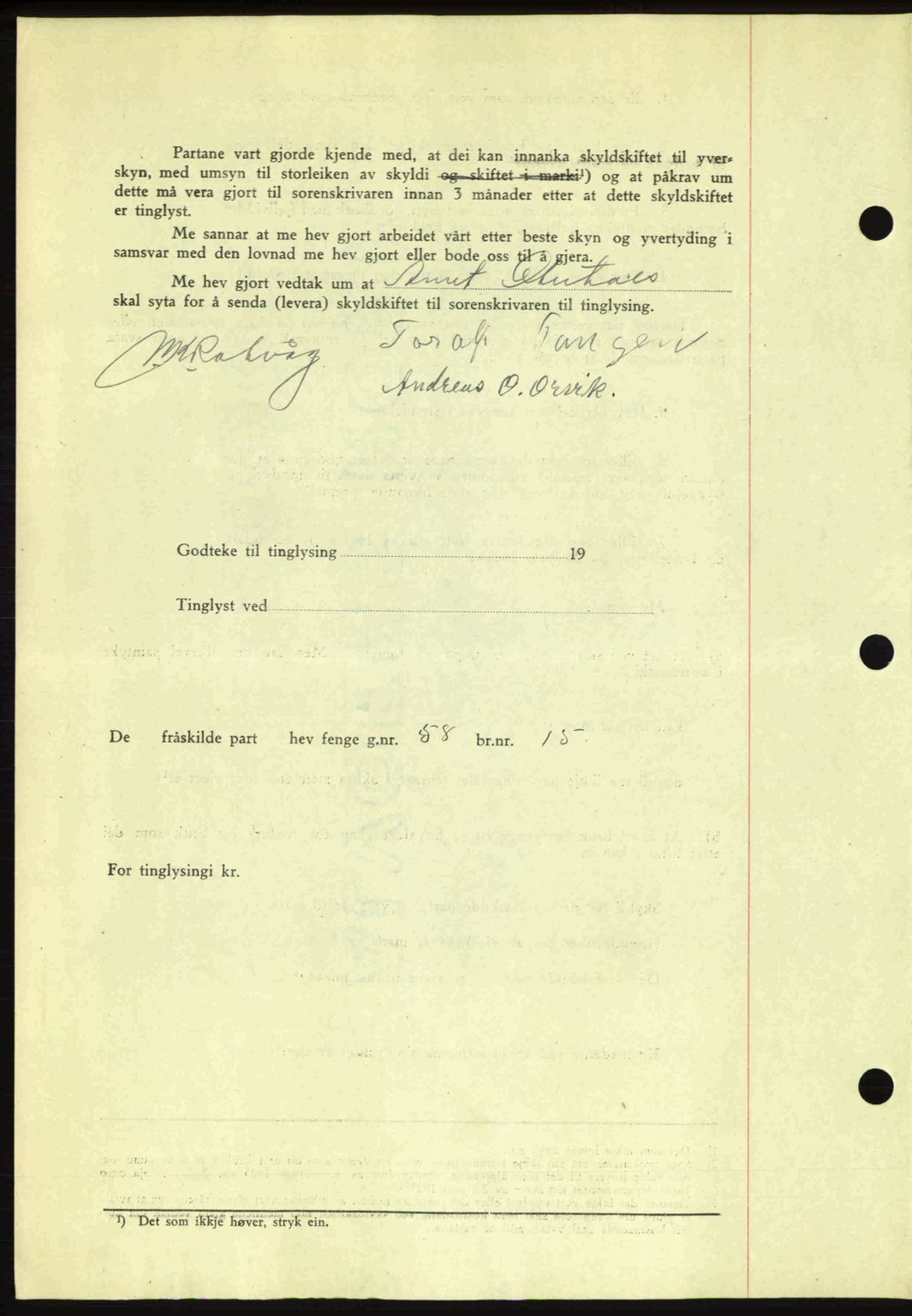 Romsdal sorenskriveri, AV/SAT-A-4149/1/2/2C: Mortgage book no. A14, 1943-1943, Diary no: : 892/1943