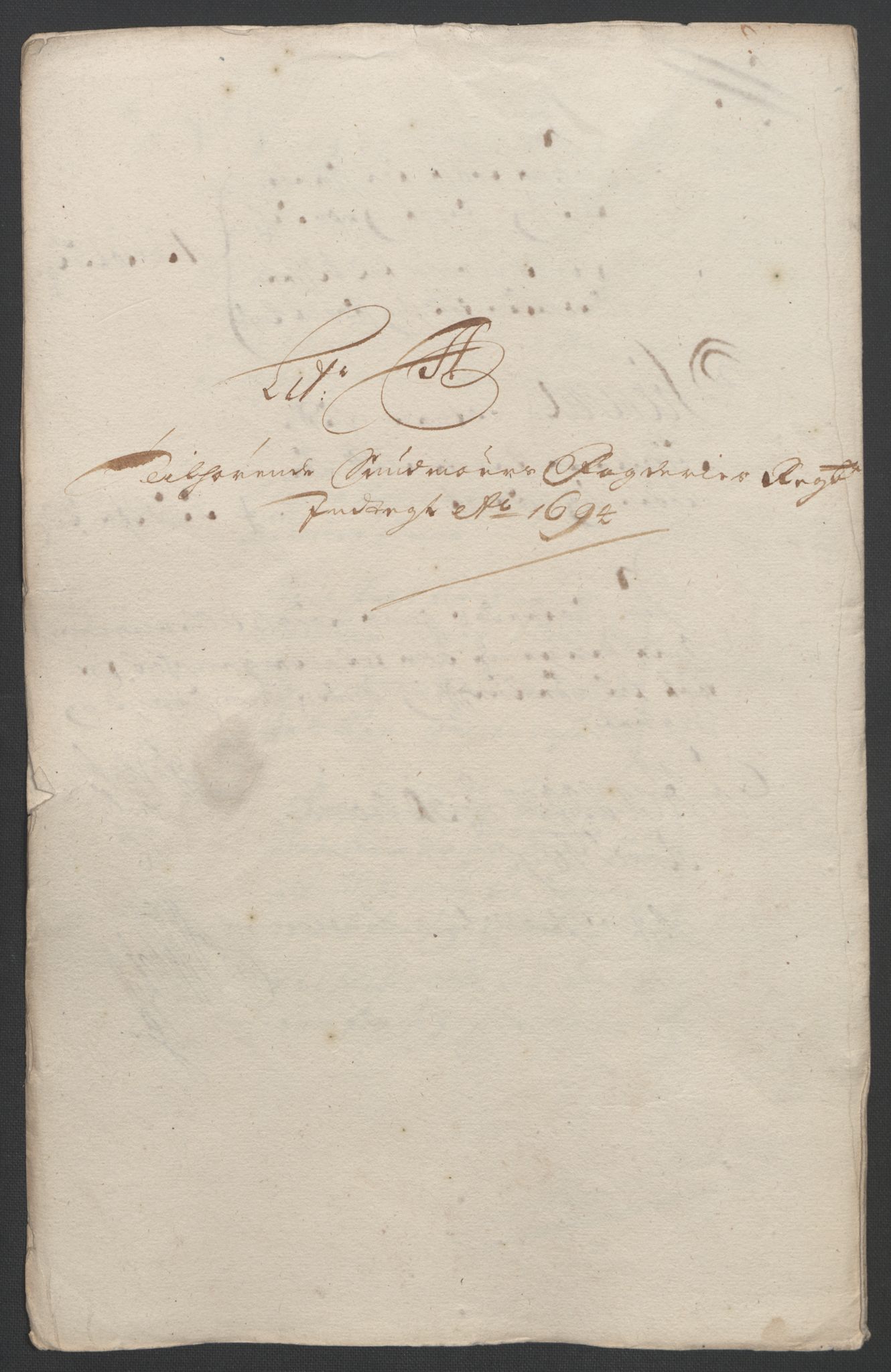 Rentekammeret inntil 1814, Reviderte regnskaper, Fogderegnskap, AV/RA-EA-4092/R54/L3555: Fogderegnskap Sunnmøre, 1694-1695, p. 169