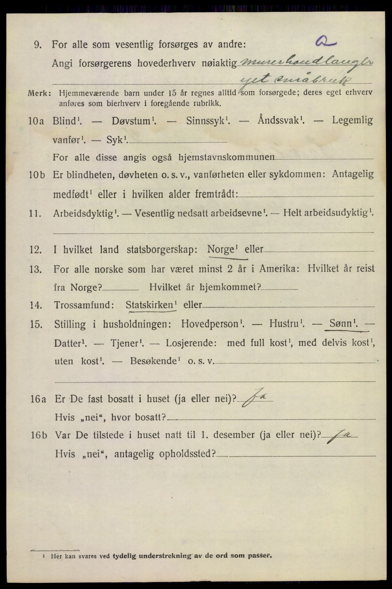 SAKO, 1920 census for Sandeherred, 1920, p. 8619