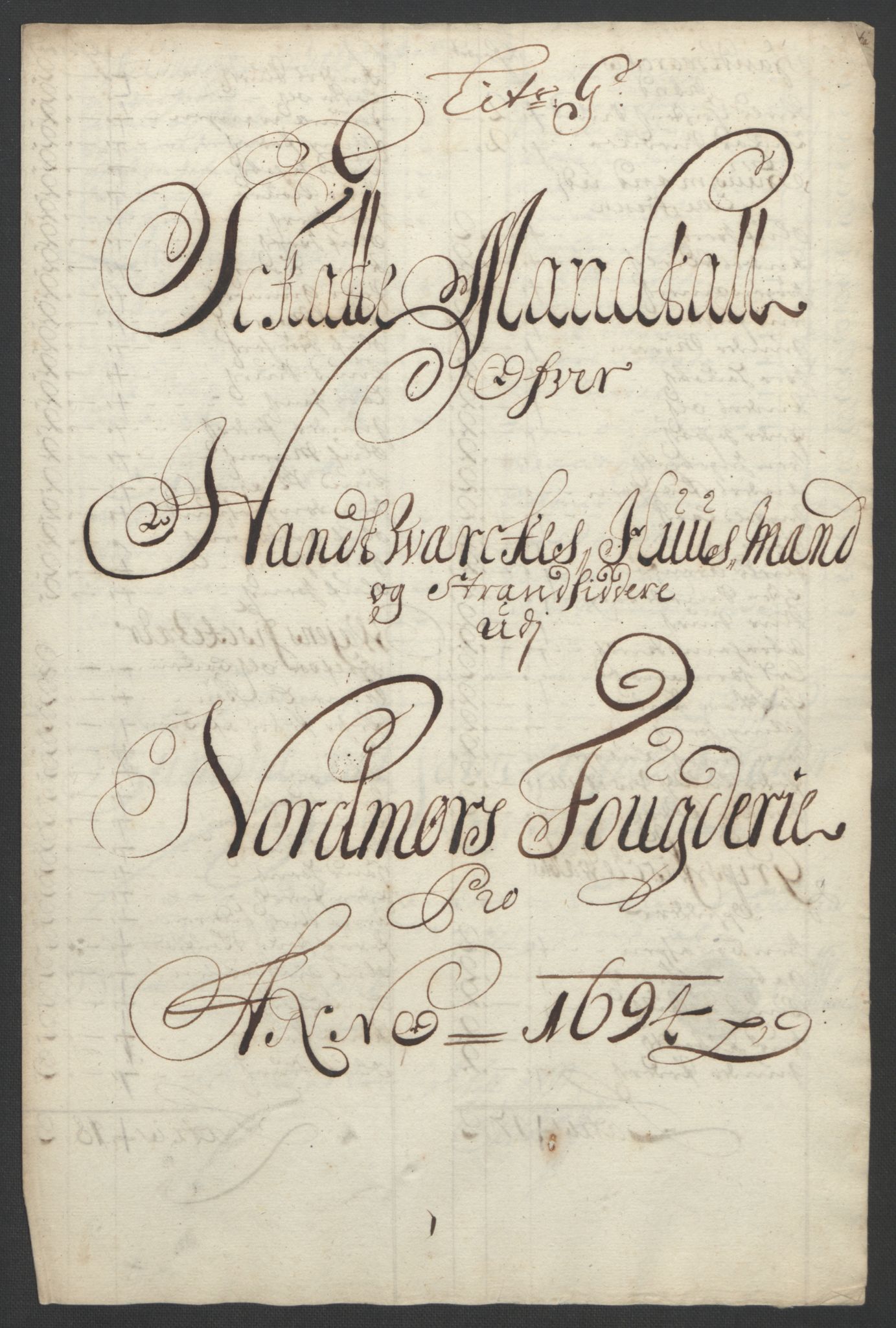 Rentekammeret inntil 1814, Reviderte regnskaper, Fogderegnskap, RA/EA-4092/R56/L3736: Fogderegnskap Nordmøre, 1694-1696, p. 93