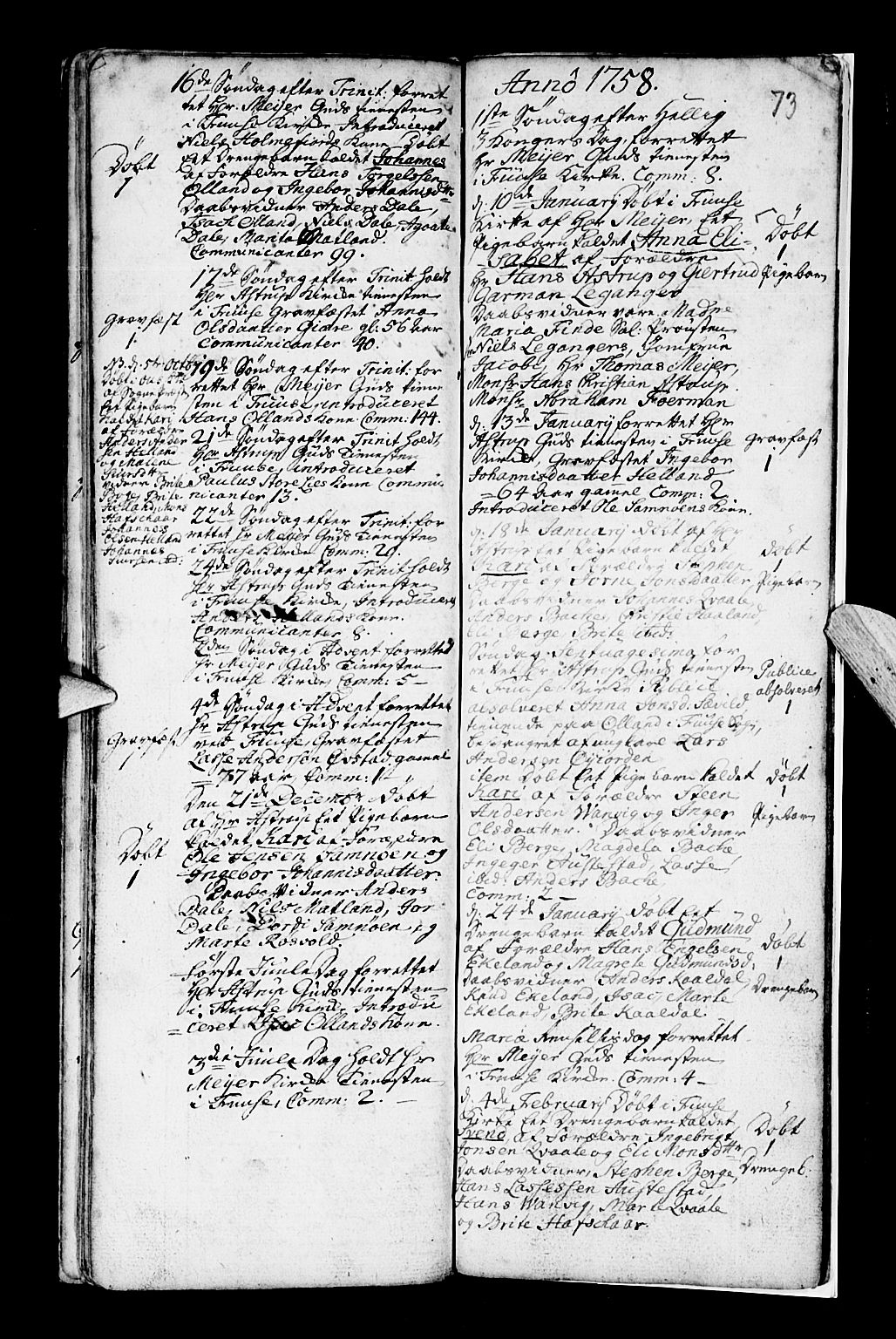 Os sokneprestembete, SAB/A-99929: Parish register (official) no. A 7, 1723-1760, p. 73