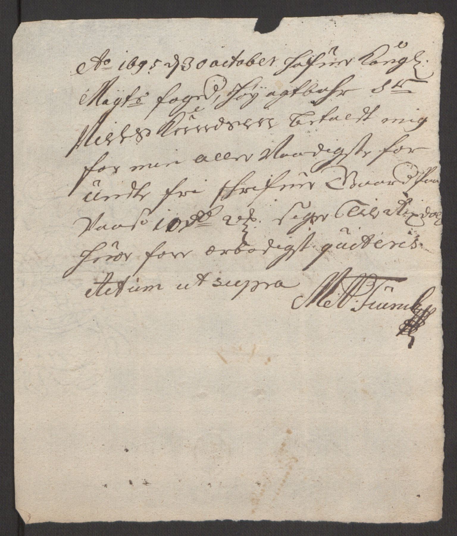 Rentekammeret inntil 1814, Reviderte regnskaper, Fogderegnskap, AV/RA-EA-4092/R48/L2976: Fogderegnskap Sunnhordland og Hardanger, 1695-1696, p. 195