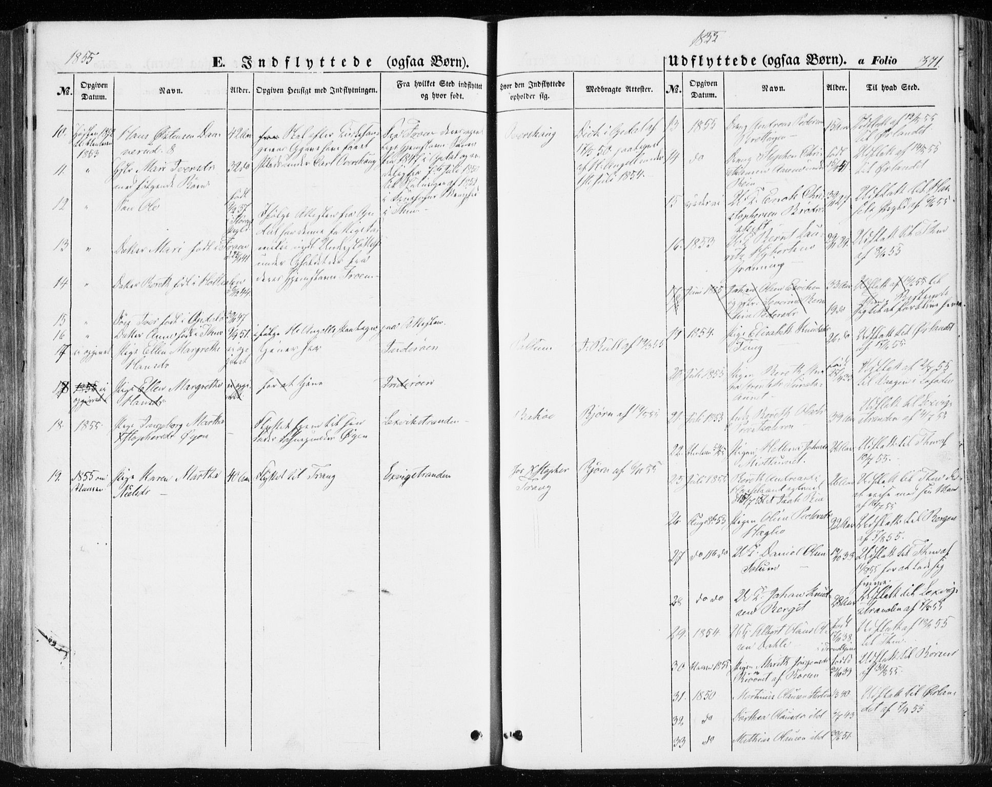 Ministerialprotokoller, klokkerbøker og fødselsregistre - Sør-Trøndelag, AV/SAT-A-1456/646/L0611: Parish register (official) no. 646A09, 1848-1857, p. 371