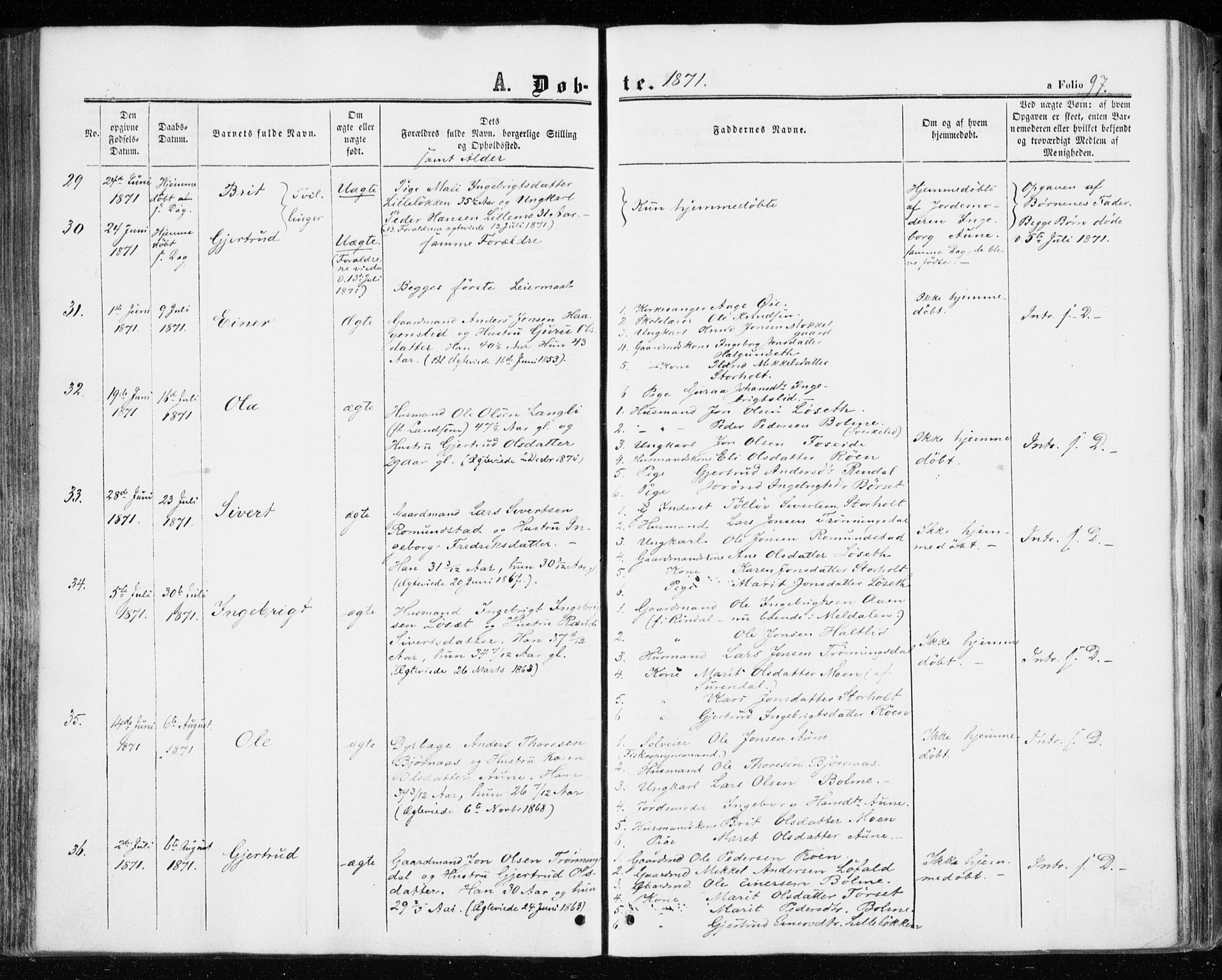 Ministerialprotokoller, klokkerbøker og fødselsregistre - Møre og Romsdal, AV/SAT-A-1454/598/L1067: Parish register (official) no. 598A01, 1858-1871, p. 97