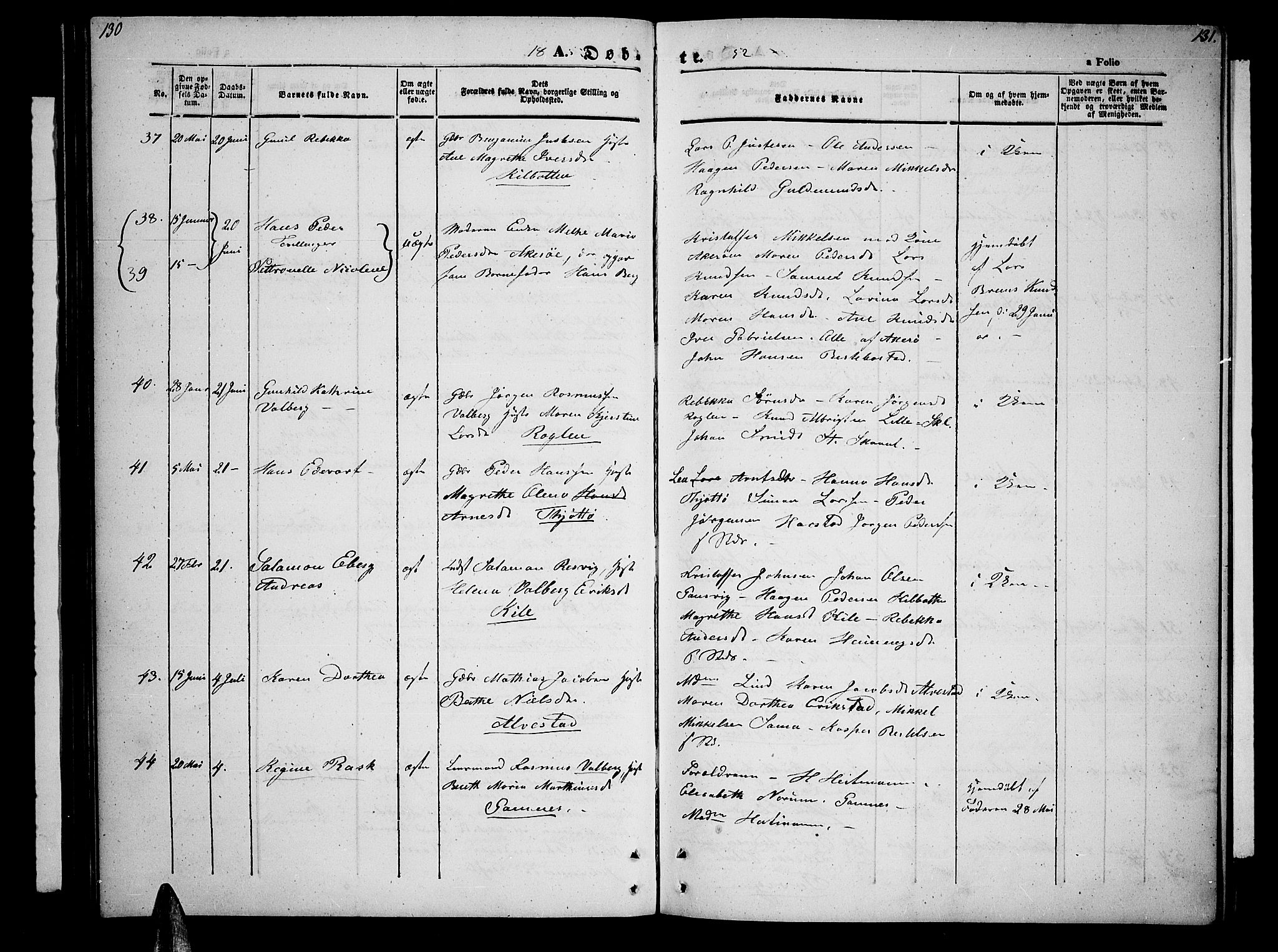 Trondenes sokneprestkontor, AV/SATØ-S-1319/H/Hb/L0006klokker: Parish register (copy) no. 6, 1845-1855, p. 130-131