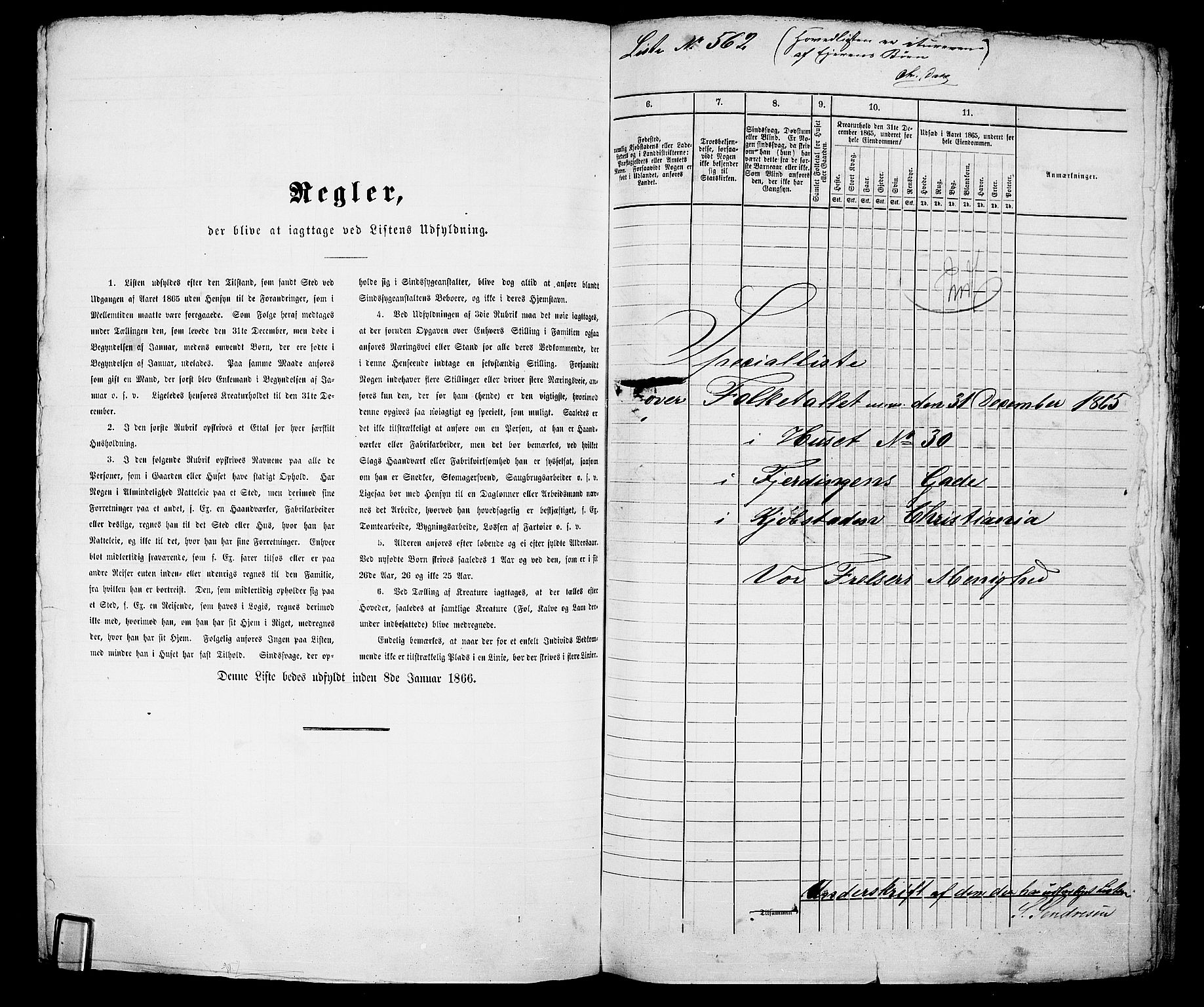 RA, 1865 census for Kristiania, 1865, p. 1477