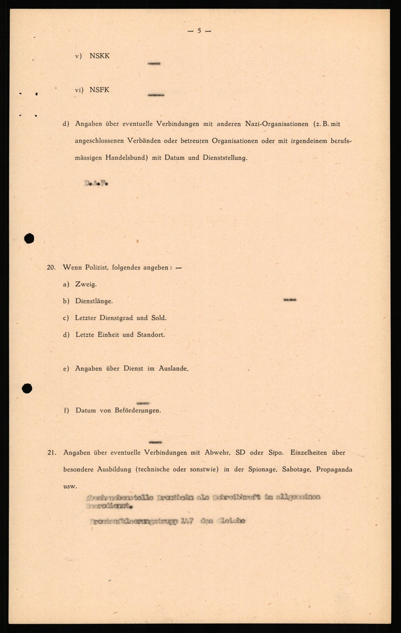 Forsvaret, Forsvarets overkommando II, AV/RA-RAFA-3915/D/Db/L0020: CI Questionaires. Tyske okkupasjonsstyrker i Norge. Tyskere., 1945-1946, p. 128