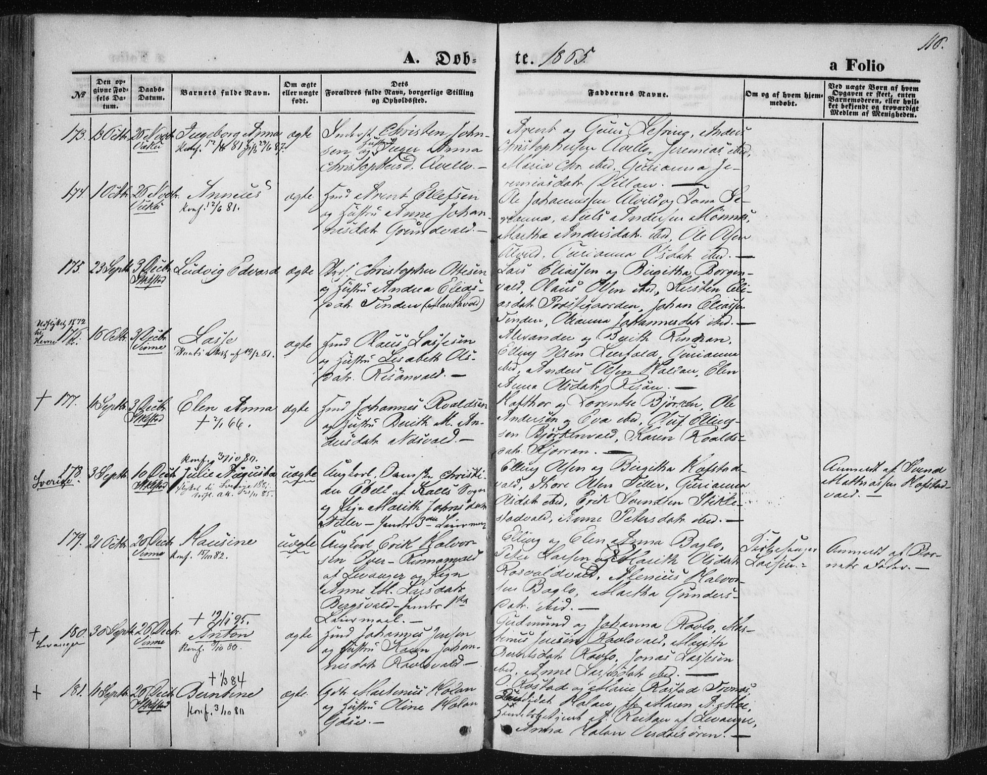 Ministerialprotokoller, klokkerbøker og fødselsregistre - Nord-Trøndelag, SAT/A-1458/723/L0241: Parish register (official) no. 723A10, 1860-1869, p. 116