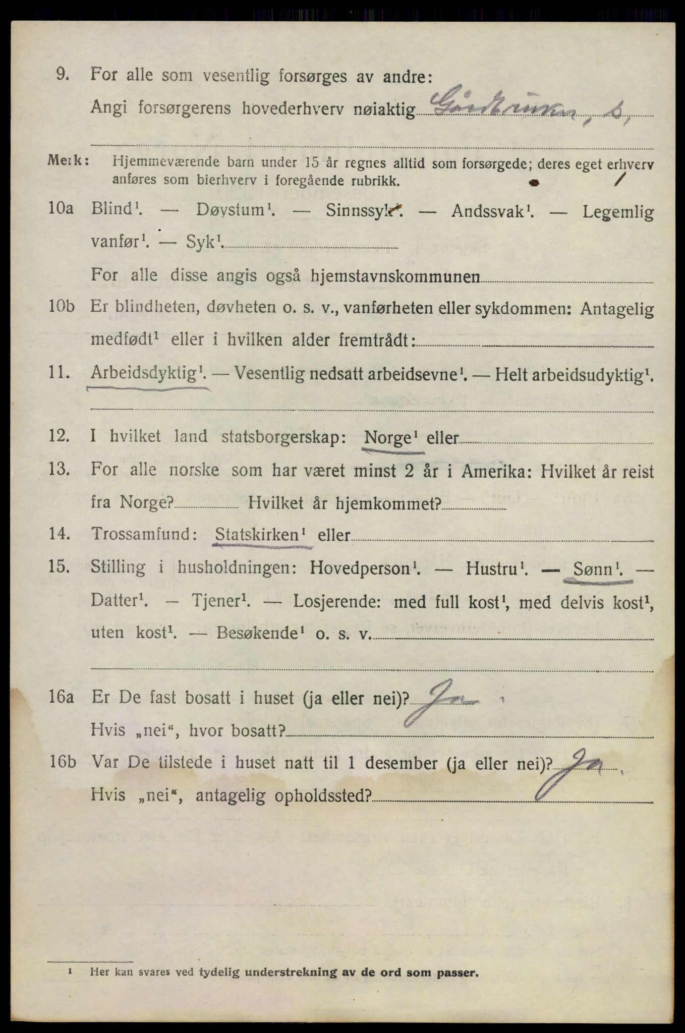 SAO, 1920 census for Fet, 1920, p. 9623