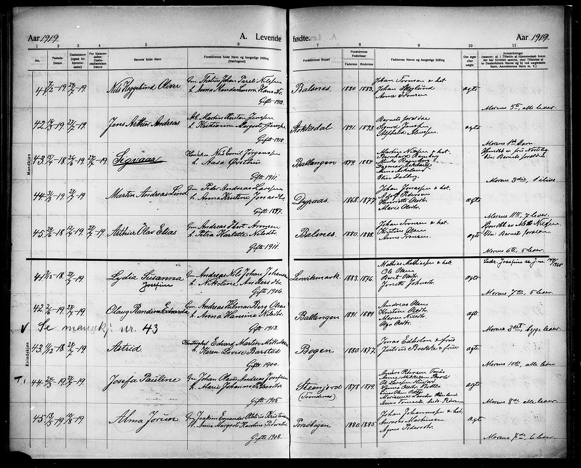 Ministerialprotokoller, klokkerbøker og fødselsregistre - Nordland, AV/SAT-A-1459/863/L0916: Parish register (copy) no. 863C06, 1907-1921