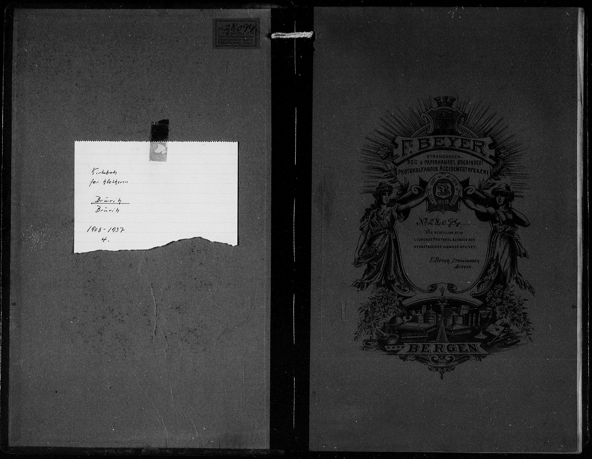 Bruvik Sokneprestembete, SAB/A-74701/H/Hab: Parish register (copy) no. A  4, 1908-1937