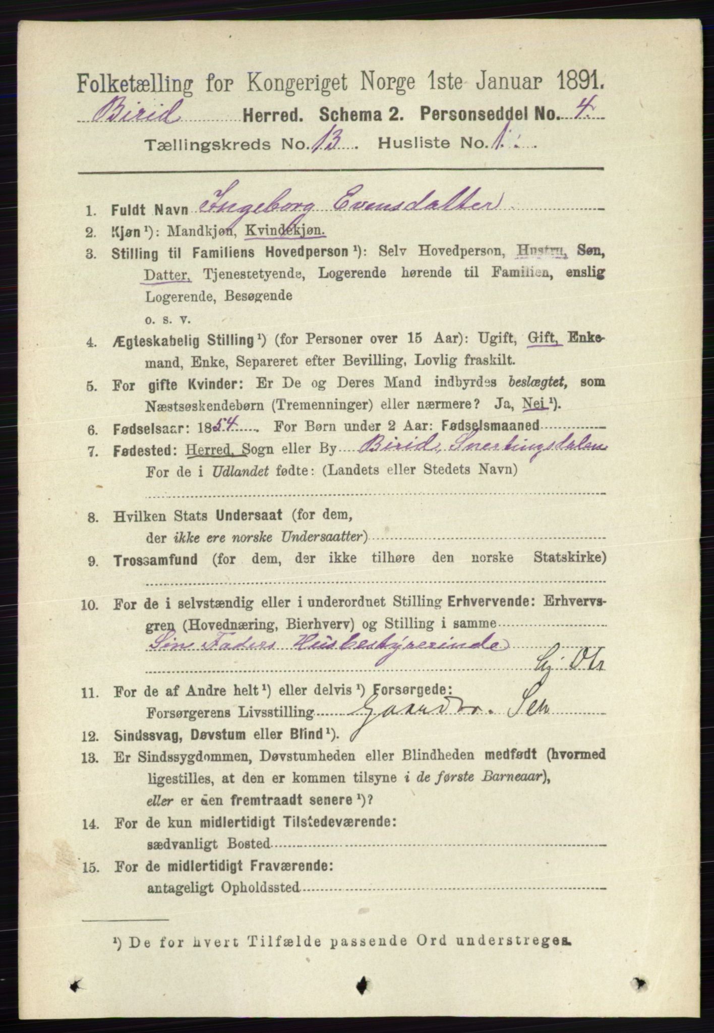 RA, 1891 census for 0525 Biri, 1891, p. 5314