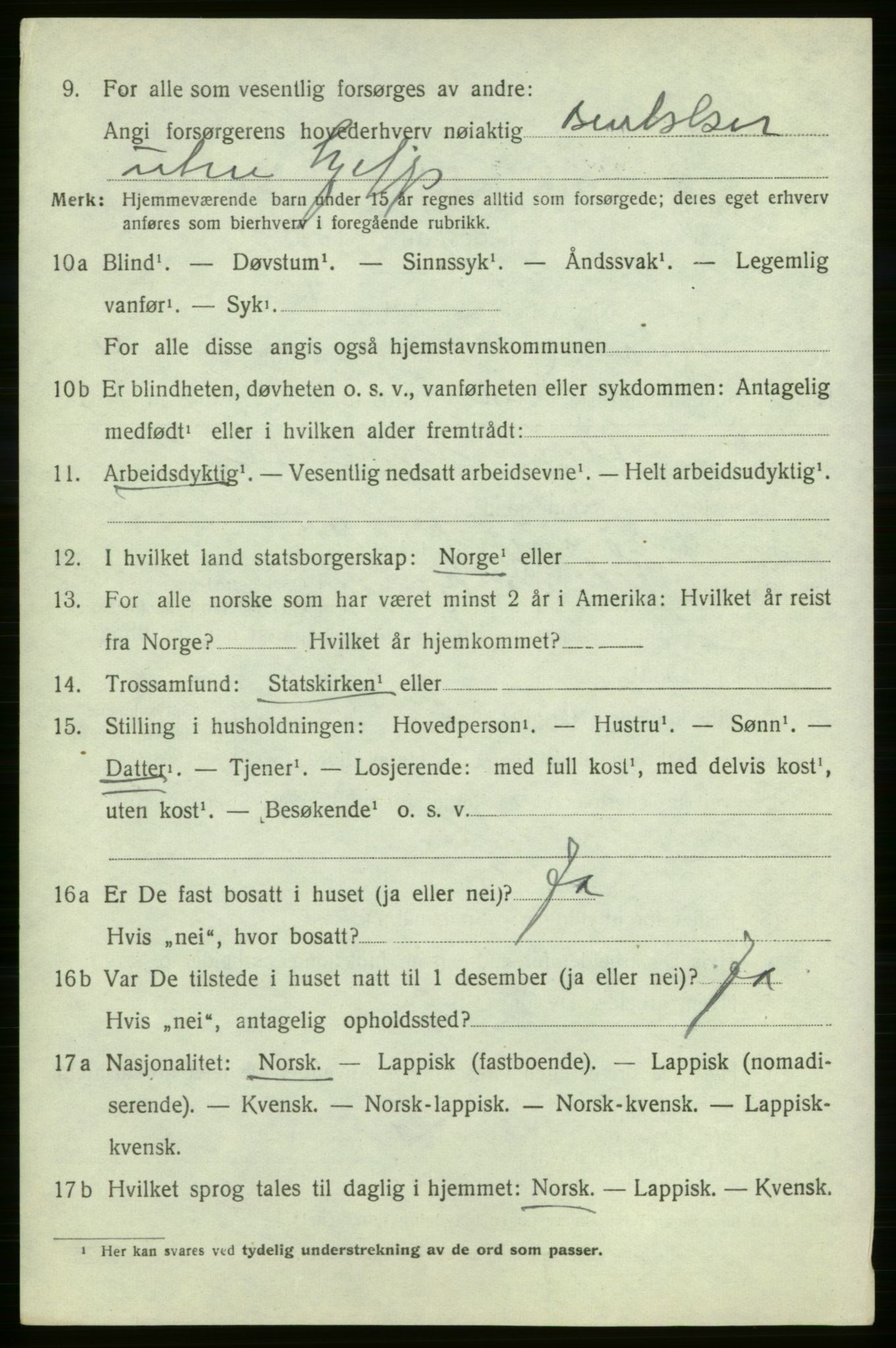 SATØ, 1920 census for Kjelvik, 1920, p. 2192