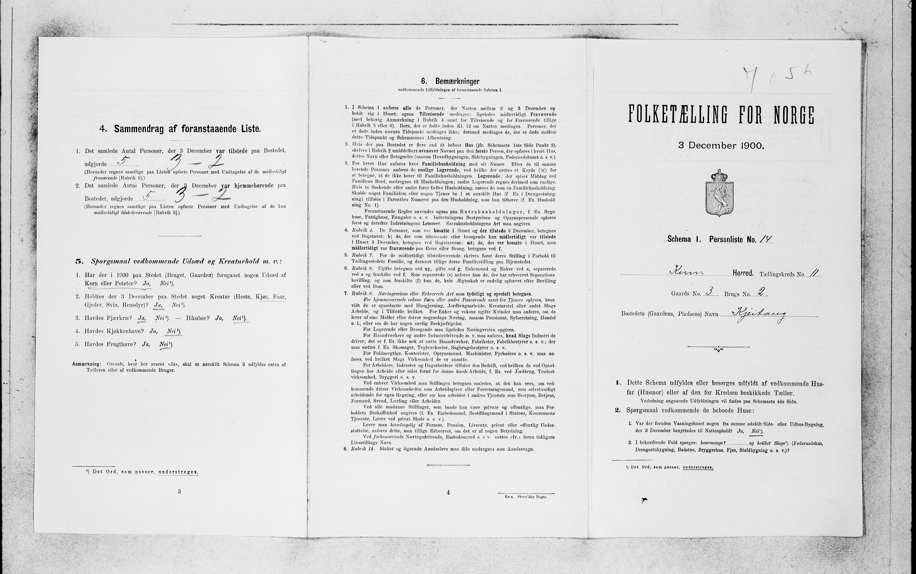 SAB, 1900 census for Kinn, 1900, p. 1236