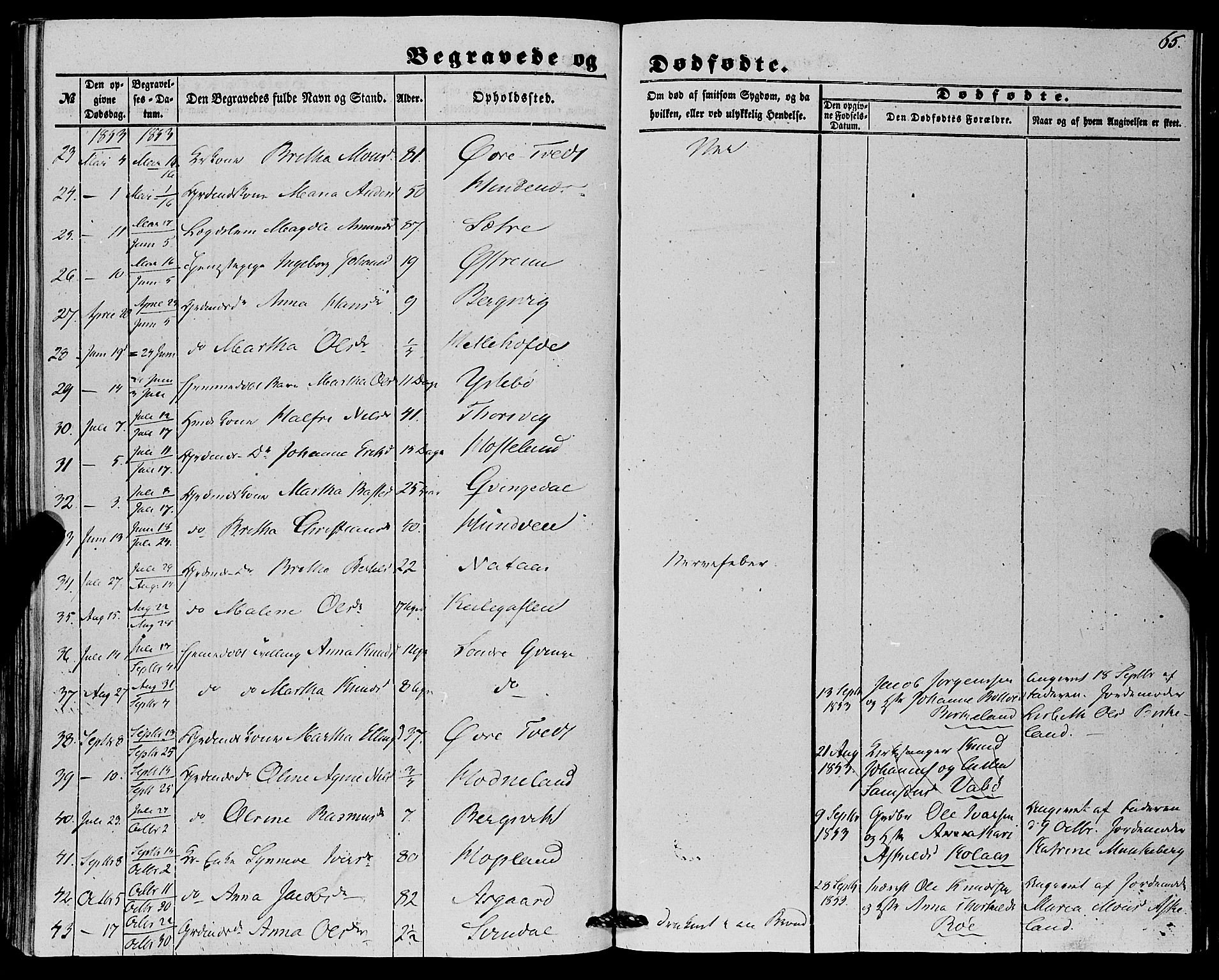 Lindås Sokneprestembete, AV/SAB-A-76701/H/Haa/Haaa/L0015: Parish register (official) no. A 15, 1848-1862, p. 65