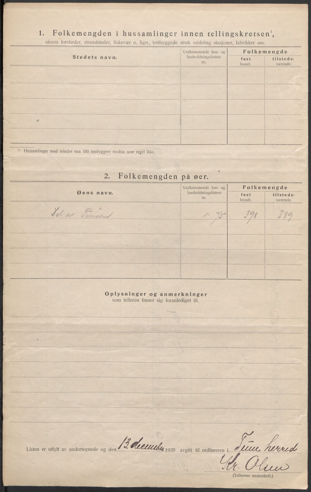 SAO, 1920 census for Tune, 1920, p. 11