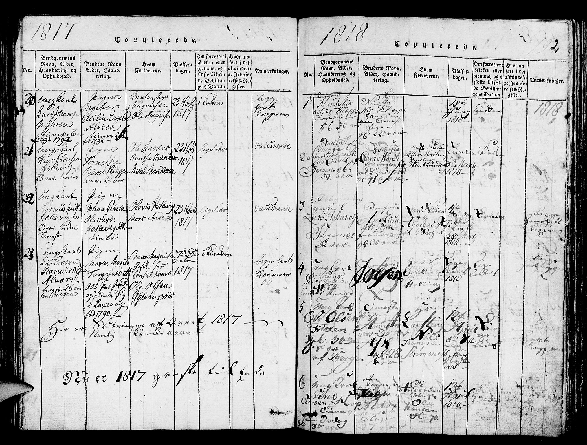 Askøy Sokneprestembete, SAB/A-74101/H/Ha/Hab/Haba/L0002: Parish register (copy) no. A 2, 1815-1846, p. 192