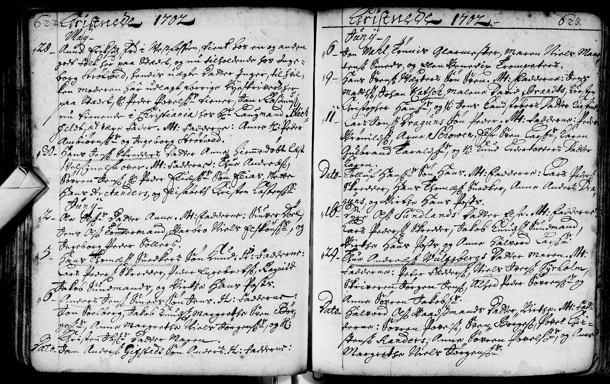 Bragernes kirkebøker, SAKO/A-6/F/Fa/L0002: Parish register (official) no. I 2, 1680-1705, p. 622-623