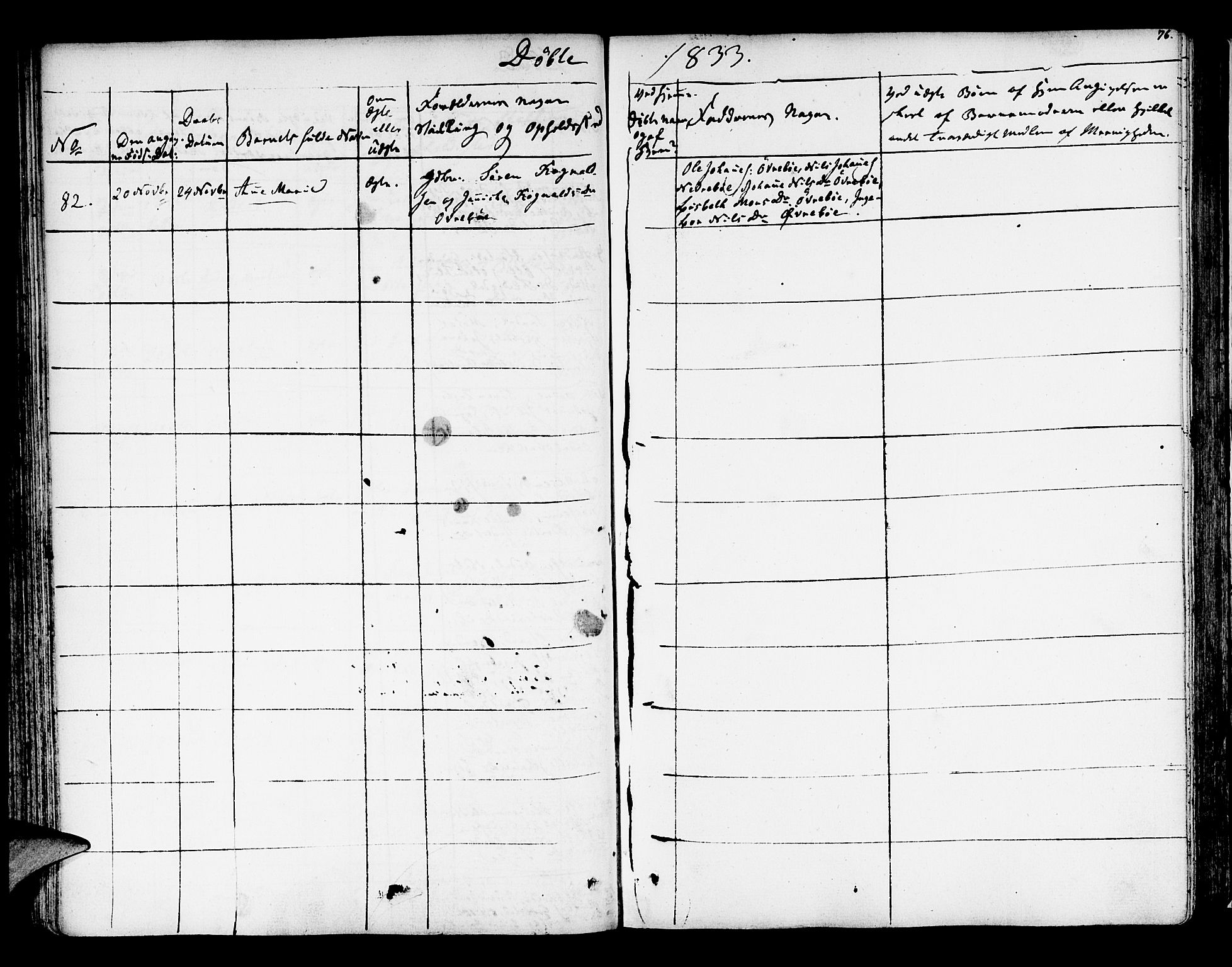 Jølster sokneprestembete, SAB/A-80701/H/Haa/Haaa/L0008: Parish register (official) no. A 8, 1821-1833, p. 76