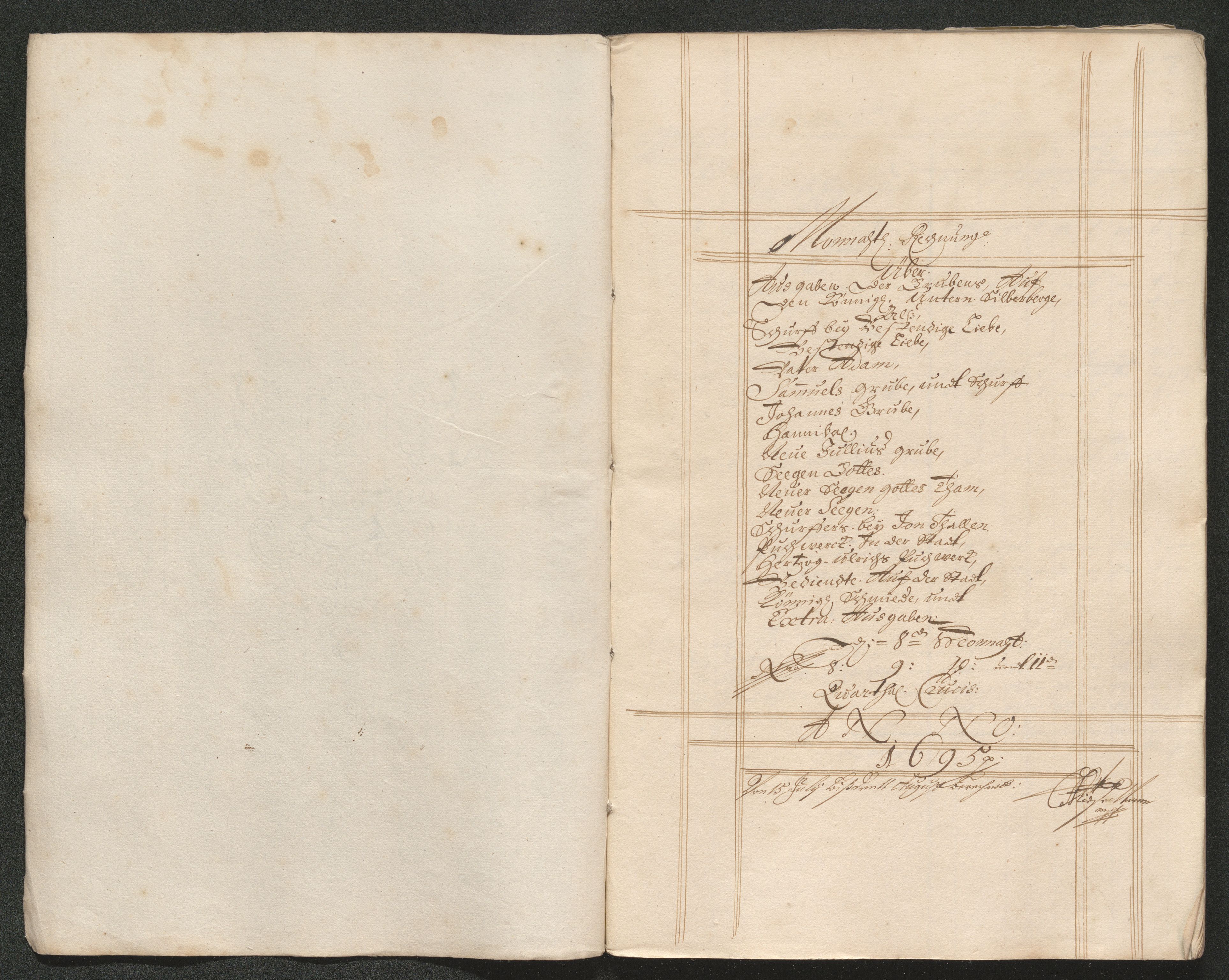 Kongsberg Sølvverk 1623-1816, AV/SAKO-EA-3135/001/D/Dc/Dcd/L0069: Utgiftsregnskap for gruver m.m., 1695, p. 313