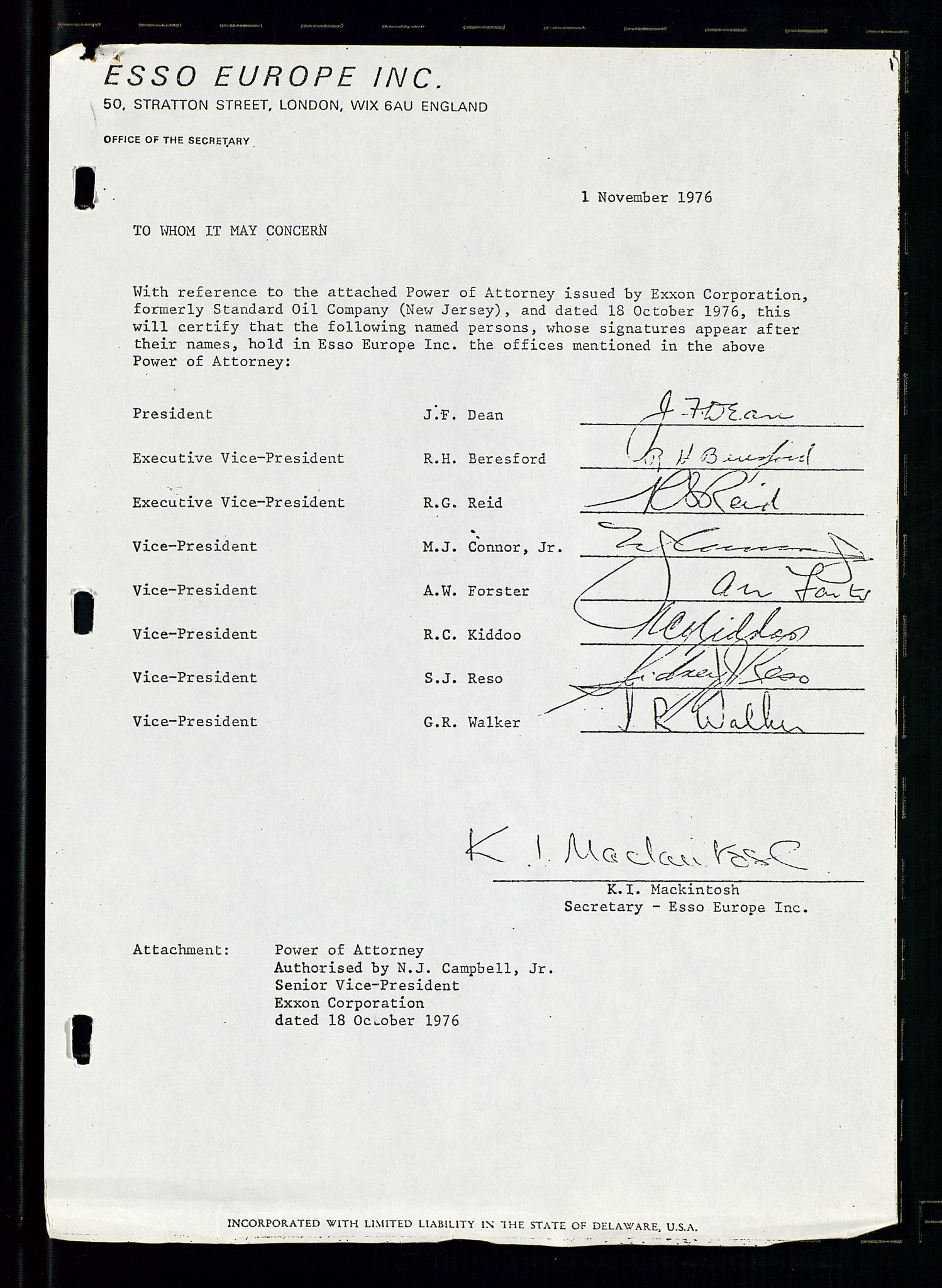 Pa 1512 - Esso Exploration and Production Norway Inc., AV/SAST-A-101917/A/Aa/L0001/0002: Styredokumenter / Corporate records, Board meeting minutes, Agreements, Stocholder meetings, 1975-1979, p. 71