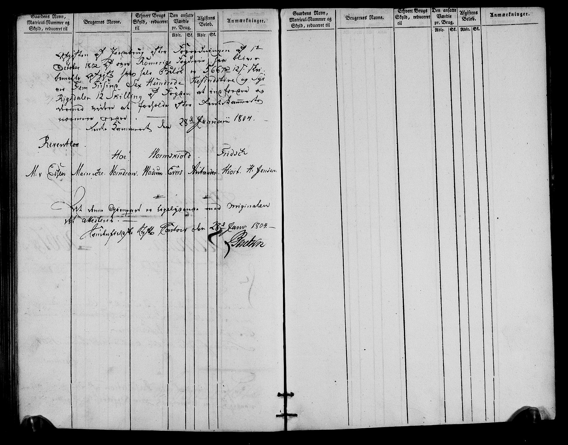 Rentekammeret inntil 1814, Realistisk ordnet avdeling, AV/RA-EA-4070/N/Ne/Nea/L0023: Øvre Romerike fogderi. Oppebørselsregister, 1803-1804, p. 145