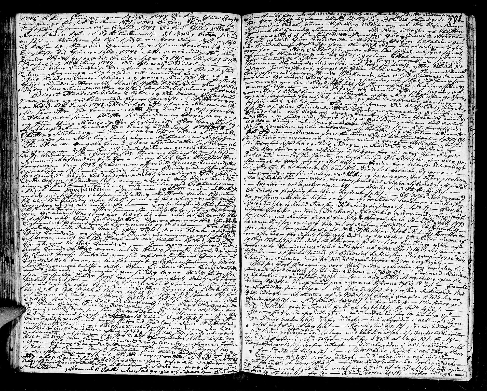 Ringerike og Hallingdal sorenskriveri, SAKO/A-81/H/Ha/L0014: Skifteprotokoll, 1744-1749, p. 590b-591a