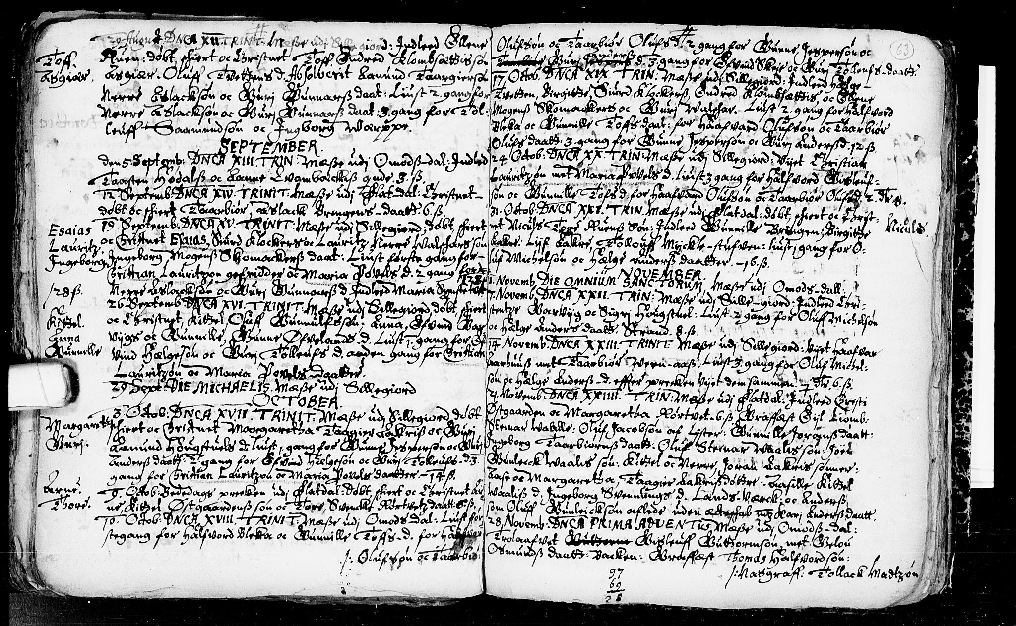 Seljord kirkebøker, SAKO/A-20/F/Fa/L0001: Parish register (official) no. I 1, 1654-1686, p. 63