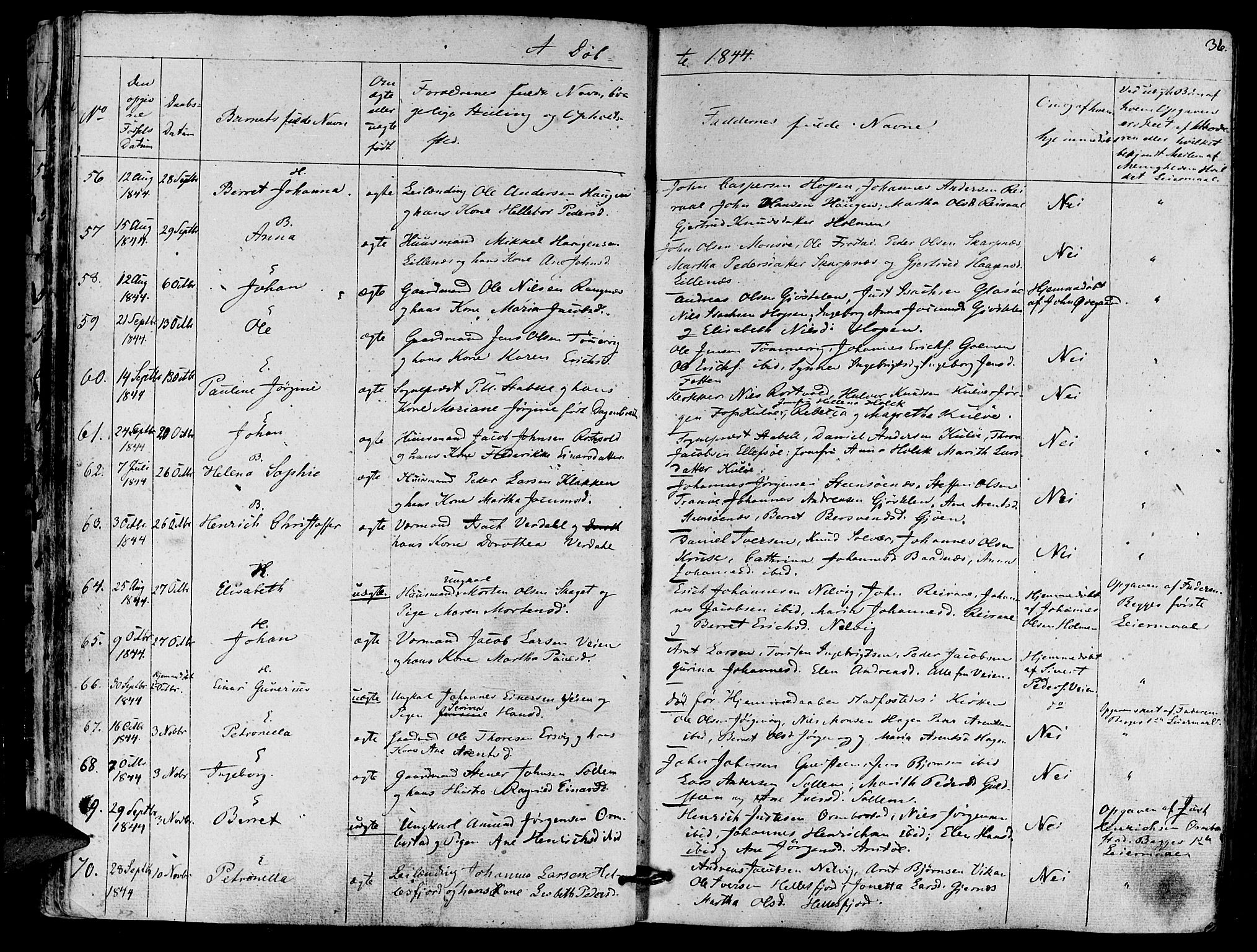 Ministerialprotokoller, klokkerbøker og fødselsregistre - Møre og Romsdal, AV/SAT-A-1454/581/L0936: Parish register (official) no. 581A04, 1836-1852, p. 36