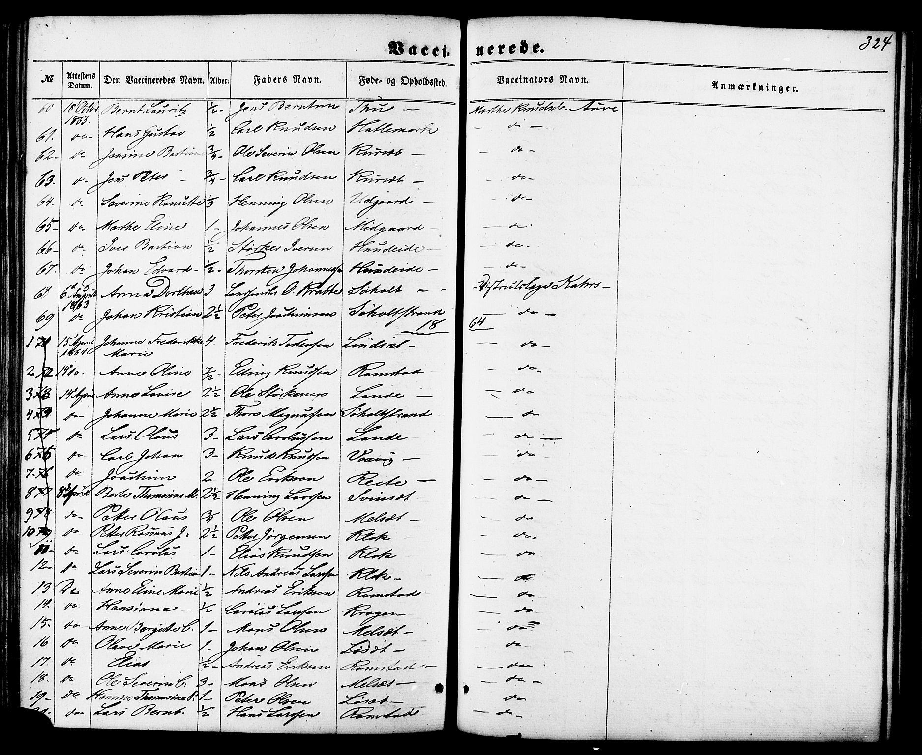 Ministerialprotokoller, klokkerbøker og fødselsregistre - Møre og Romsdal, SAT/A-1454/522/L0314: Parish register (official) no. 522A09, 1863-1877, p. 324