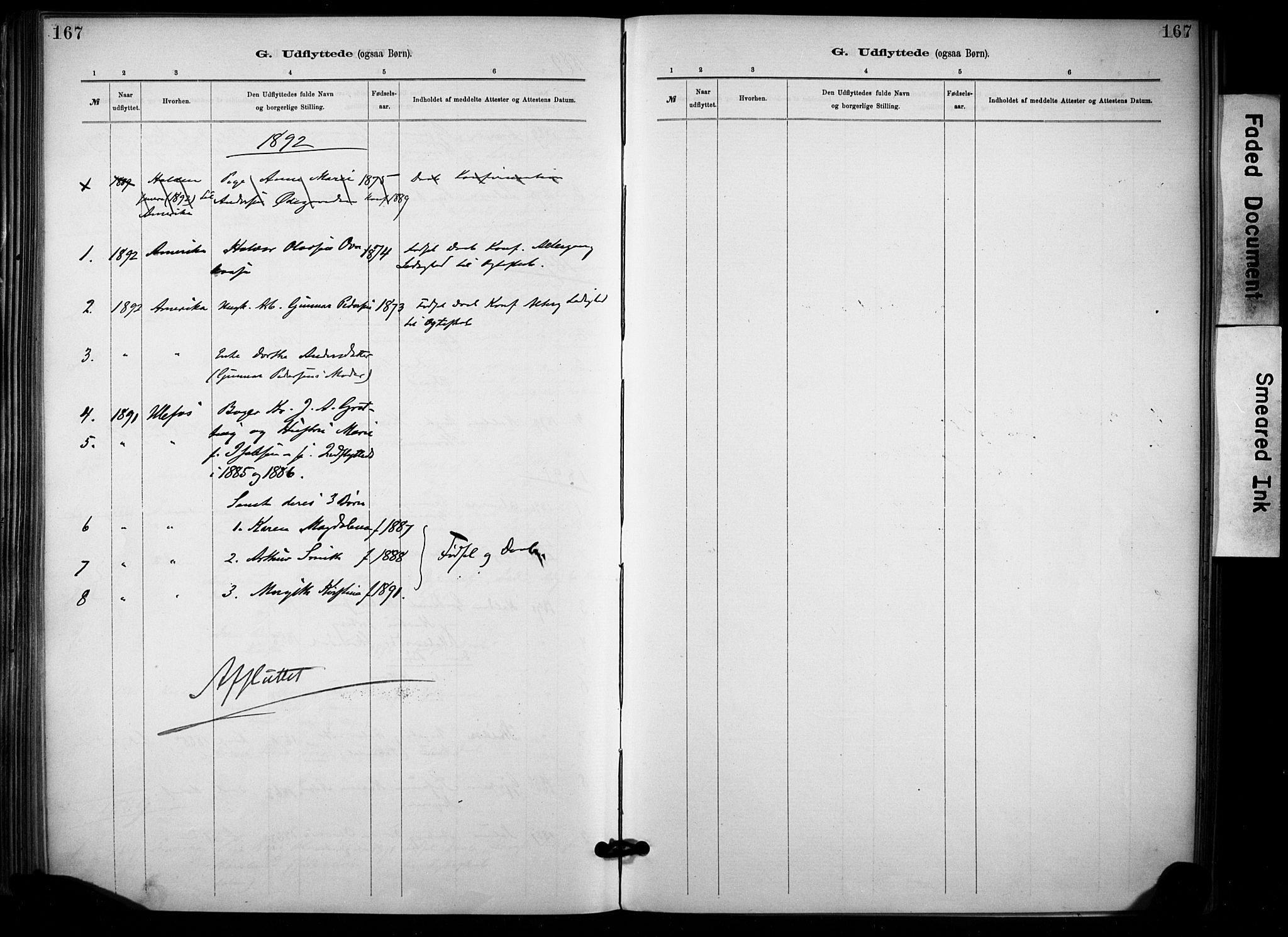 Lunde kirkebøker, AV/SAKO-A-282/F/Fa/L0002: Parish register (official) no. I 2, 1884-1892, p. 167