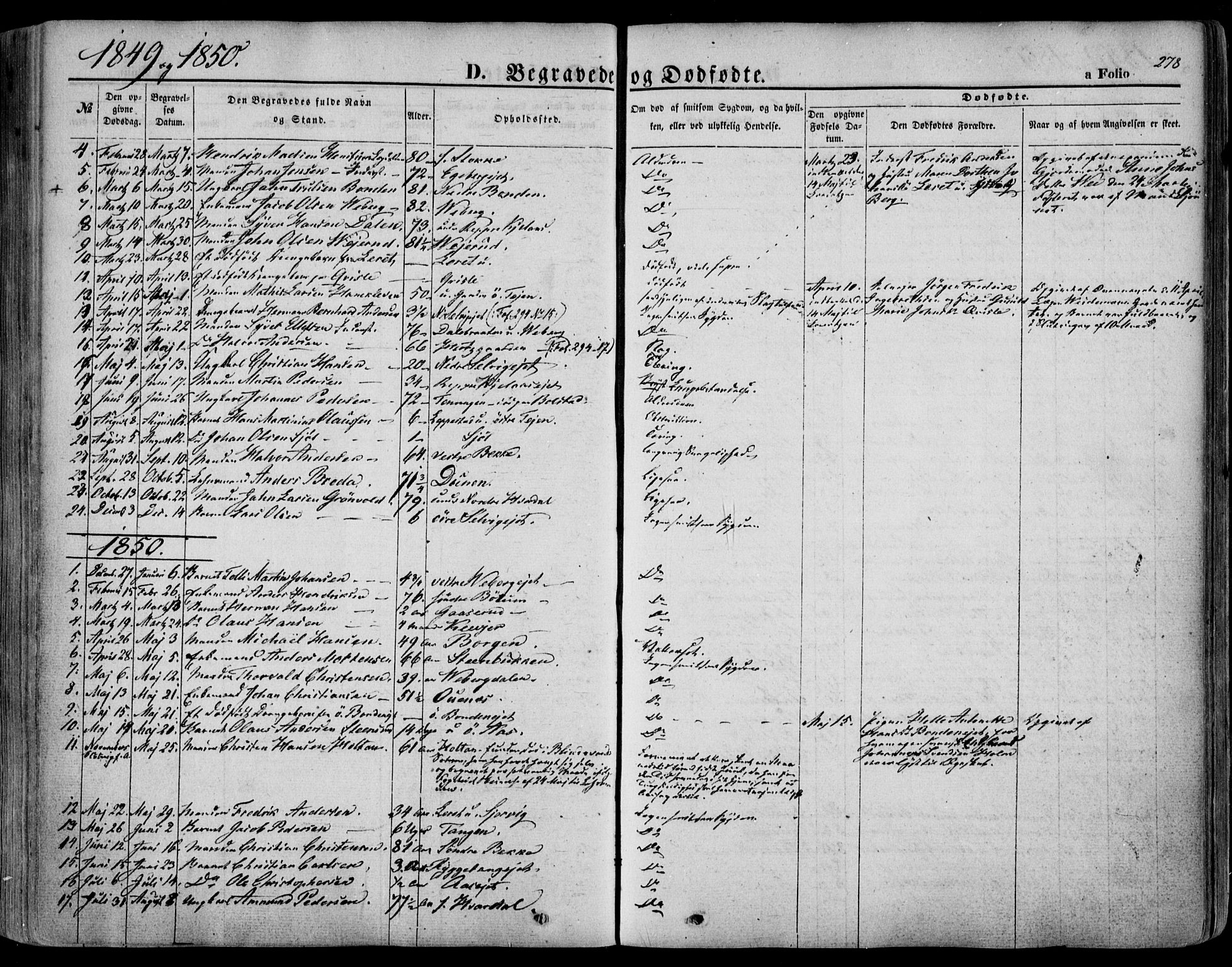 Sande Kirkebøker, SAKO/A-53/F/Fa/L0004: Parish register (official) no. 4, 1847-1864, p. 278