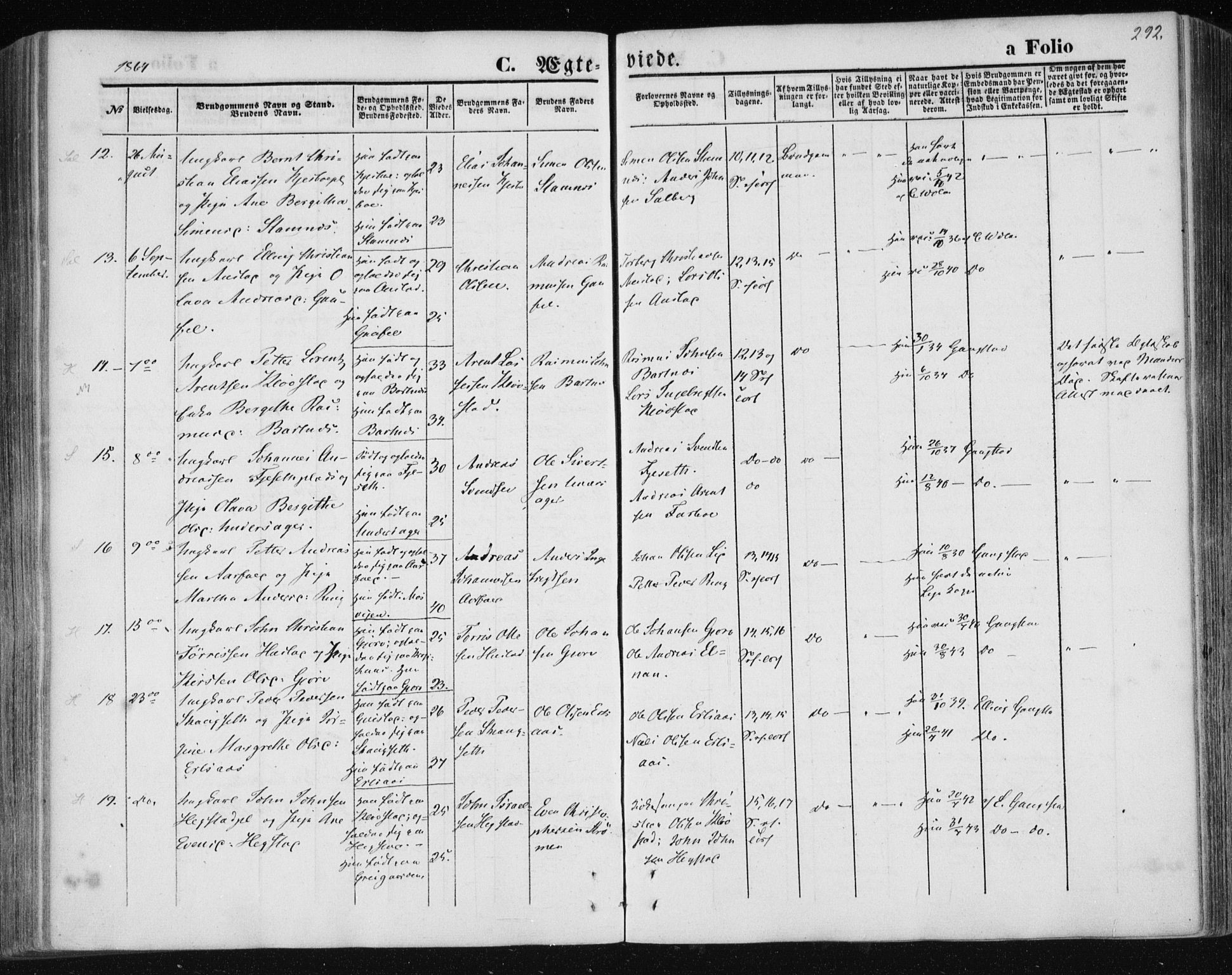 Ministerialprotokoller, klokkerbøker og fødselsregistre - Nord-Trøndelag, AV/SAT-A-1458/730/L0283: Parish register (official) no. 730A08, 1855-1865, p. 292