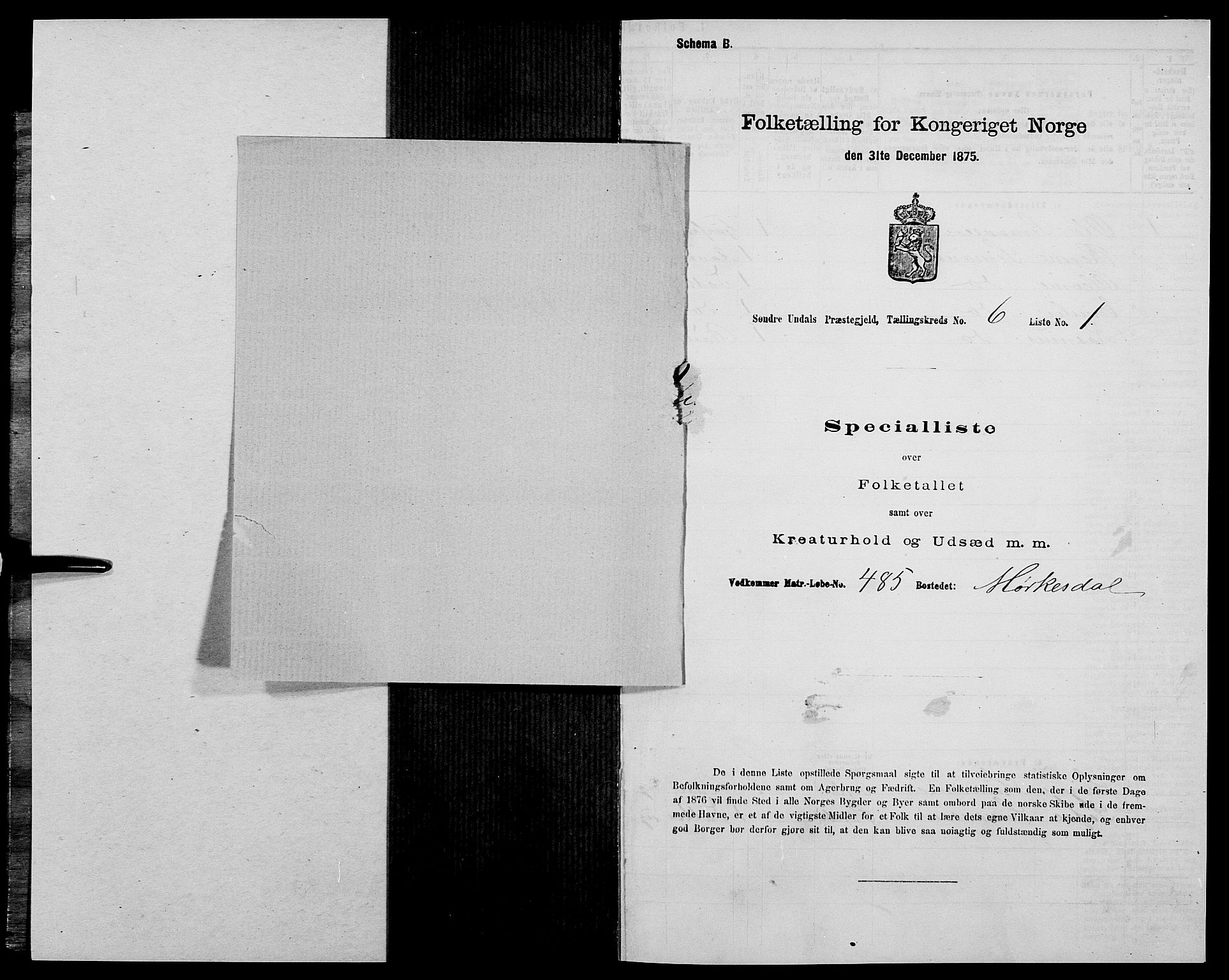 SAK, 1875 census for 1029P Sør-Audnedal, 1875, p. 702