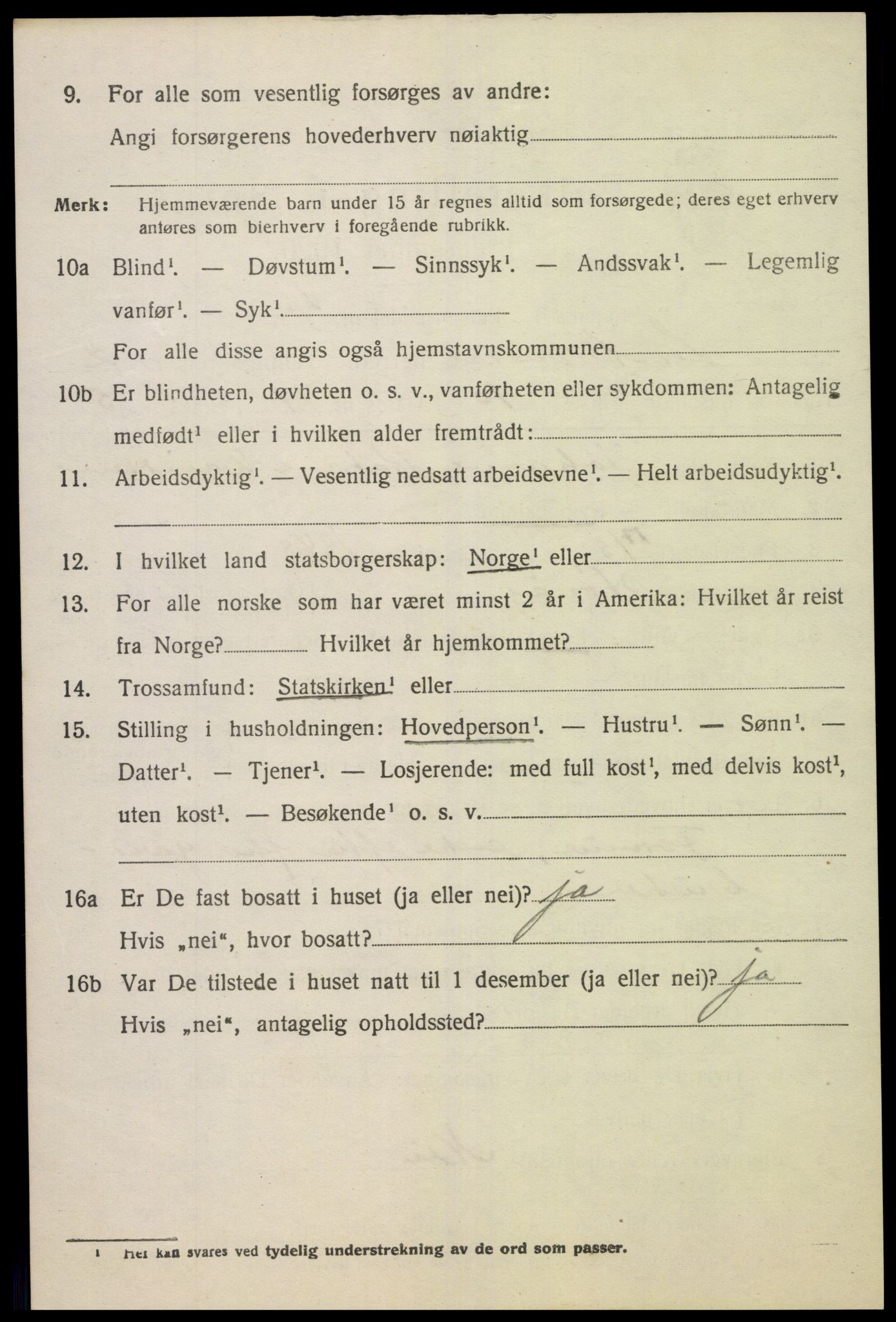 SAK, 1920 census for Sør-Audnedal, 1920, p. 1656