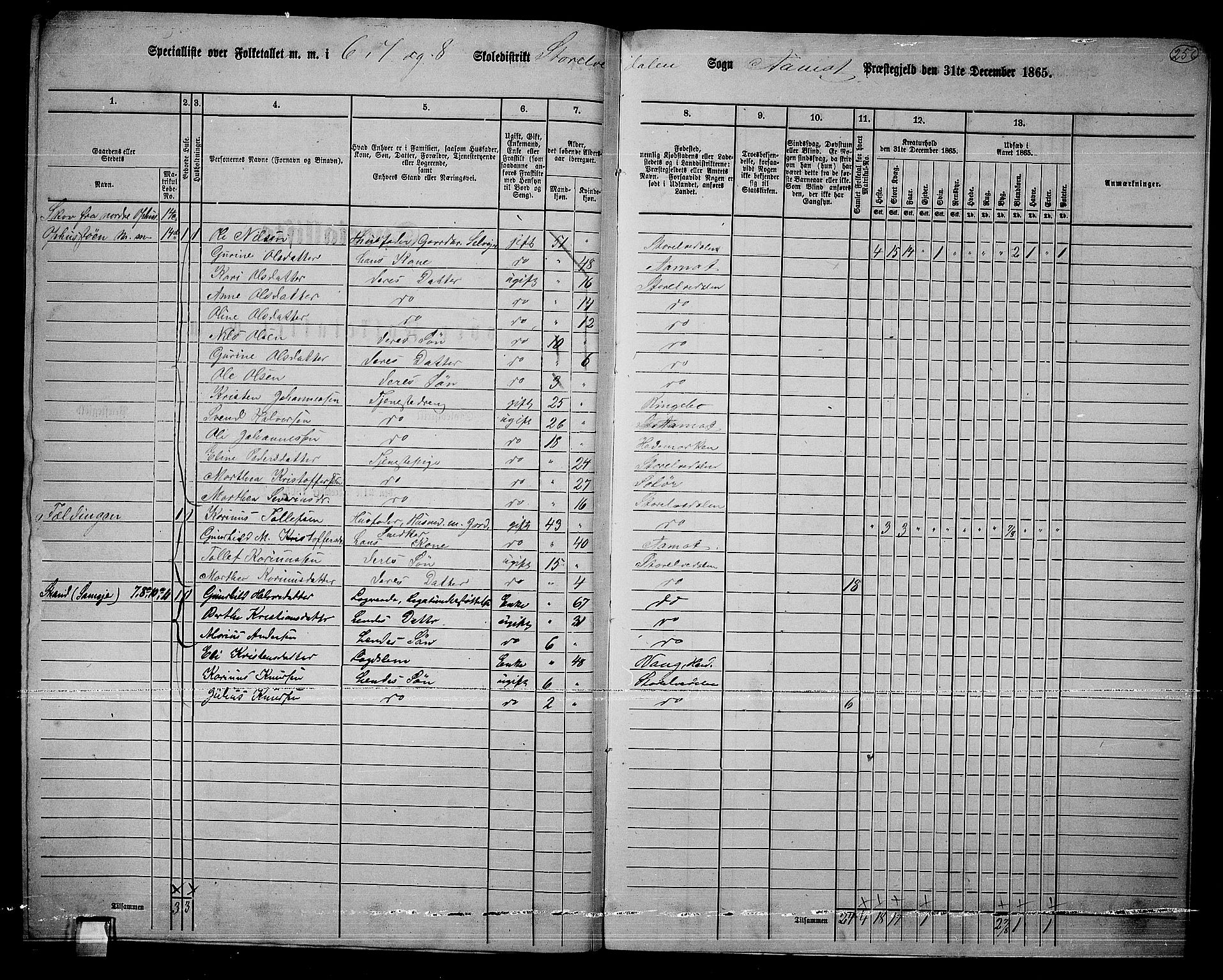 RA, 1865 census for Åmot, 1865, p. 224