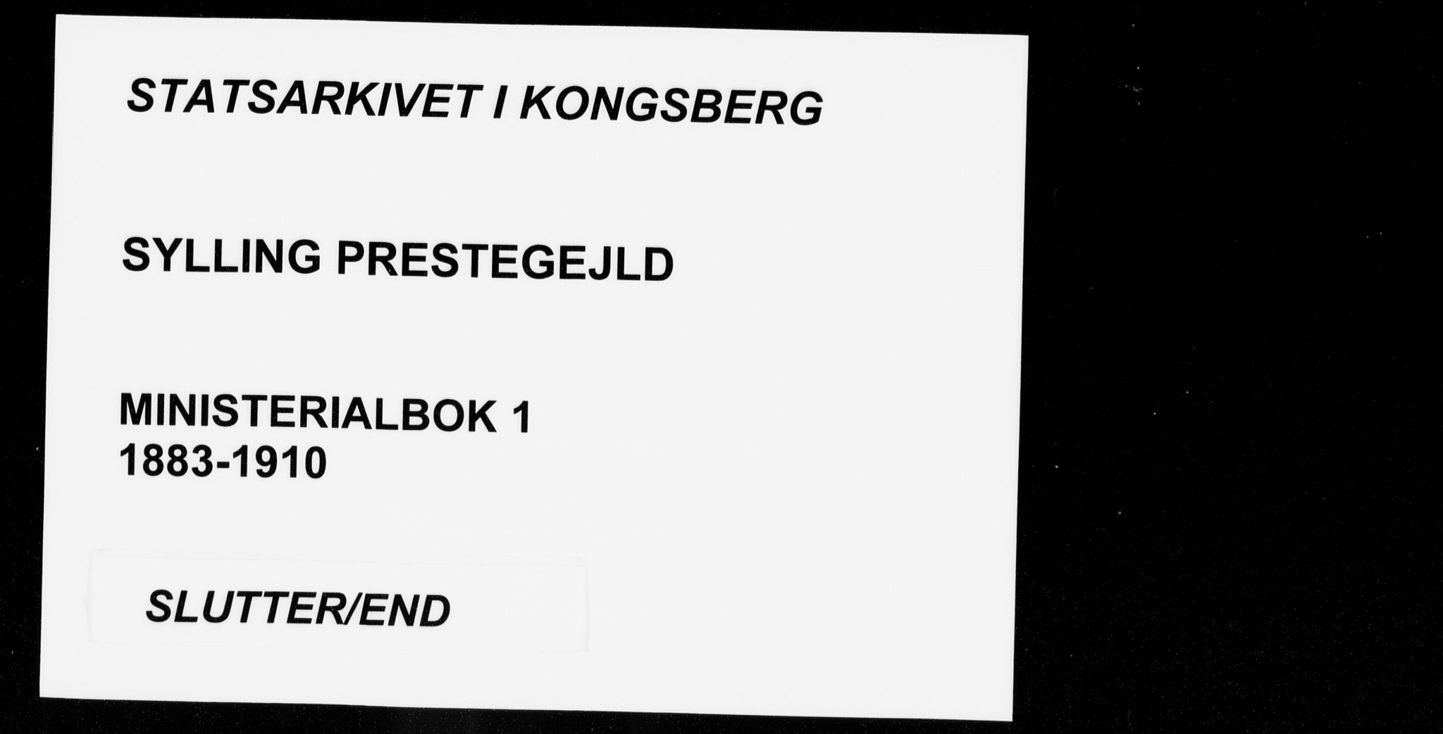 Sylling kirkebøker, AV/SAKO-A-247/F/Fa/L0001: Parish register (official) no. 1, 1883-1910