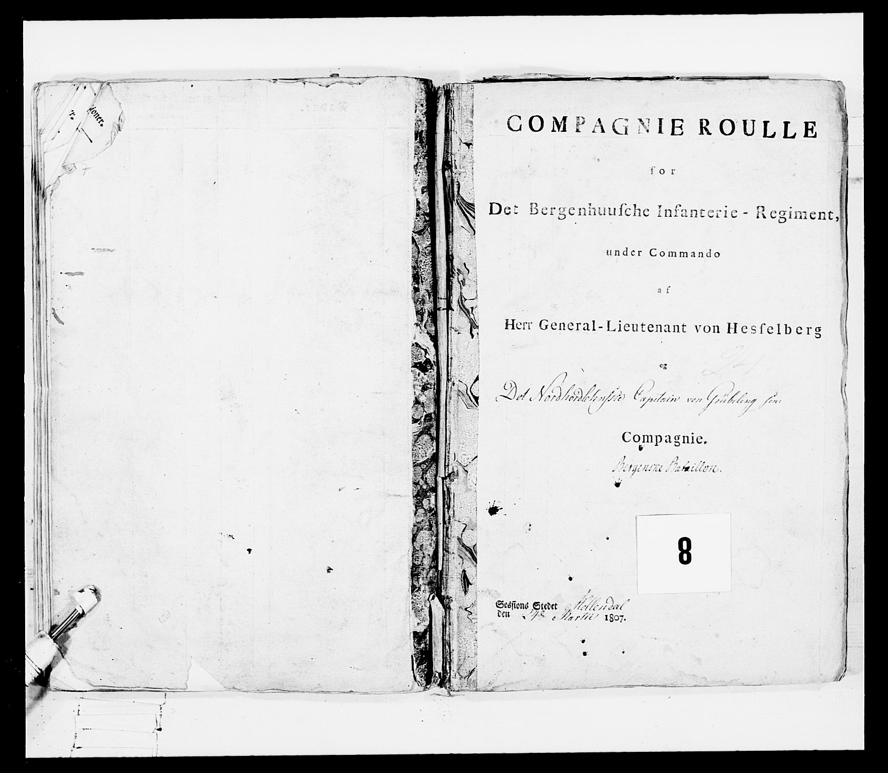 Generalitets- og kommissariatskollegiet, Det kongelige norske kommissariatskollegium, RA/EA-5420/E/Eh/L0097: Bergenhusiske nasjonale infanteriregiment, 1803-1807, p. 326