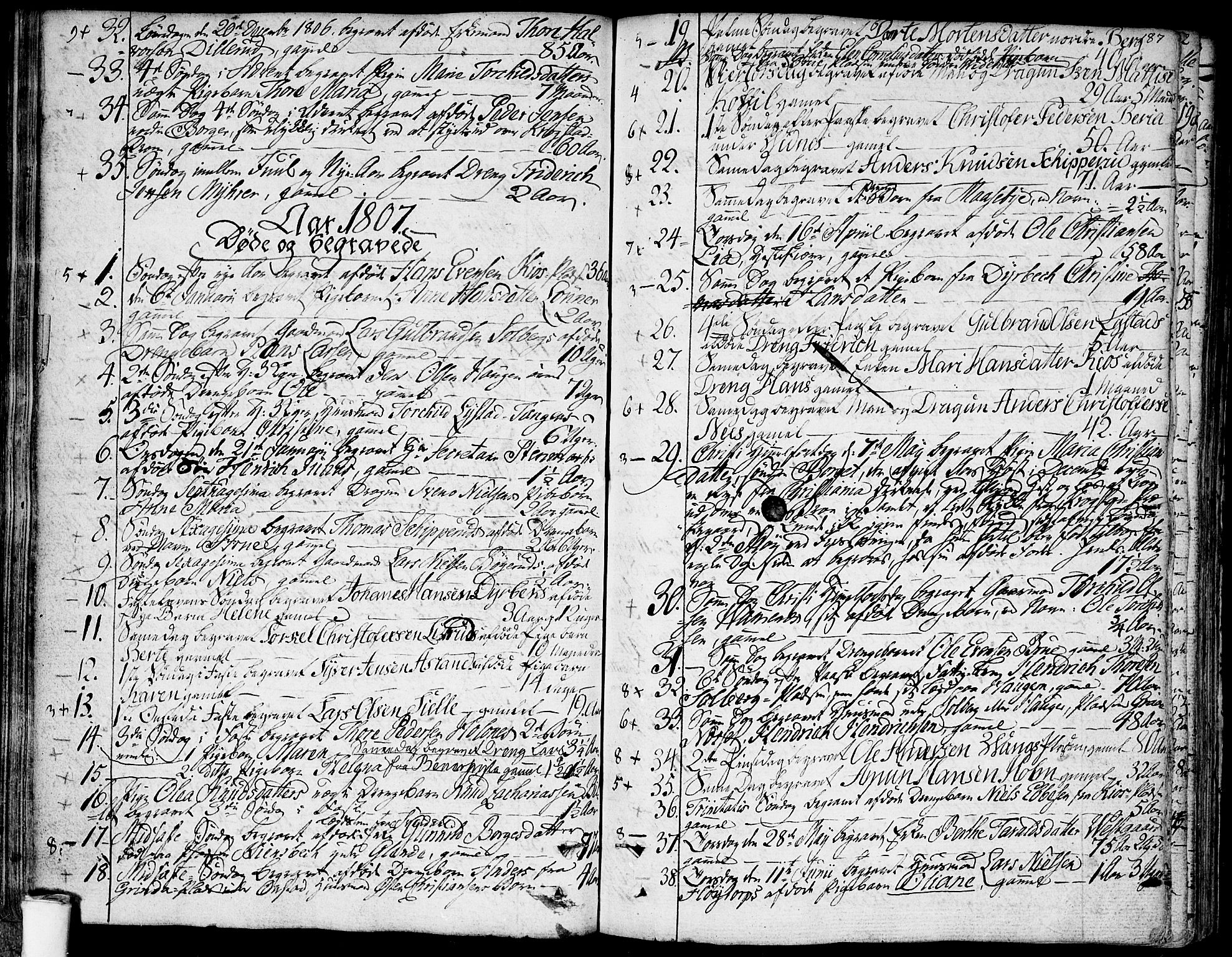 Skiptvet prestekontor Kirkebøker, AV/SAO-A-20009/F/Fa/L0004: Parish register (official) no. 4, 1794-1814, p. 187