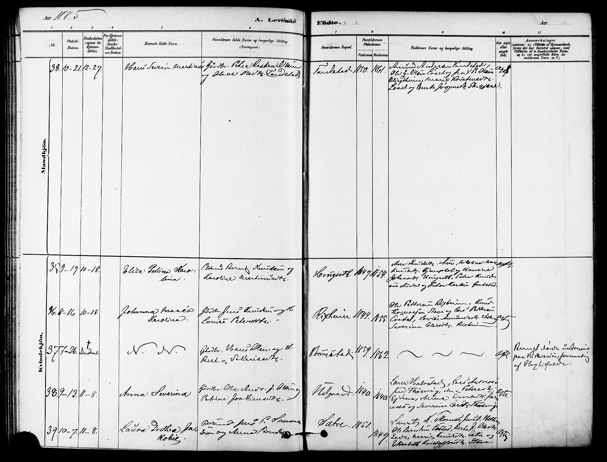 Ministerialprotokoller, klokkerbøker og fødselsregistre - Møre og Romsdal, AV/SAT-A-1454/523/L0334: Parish register (official) no. 523A01, 1878-1891