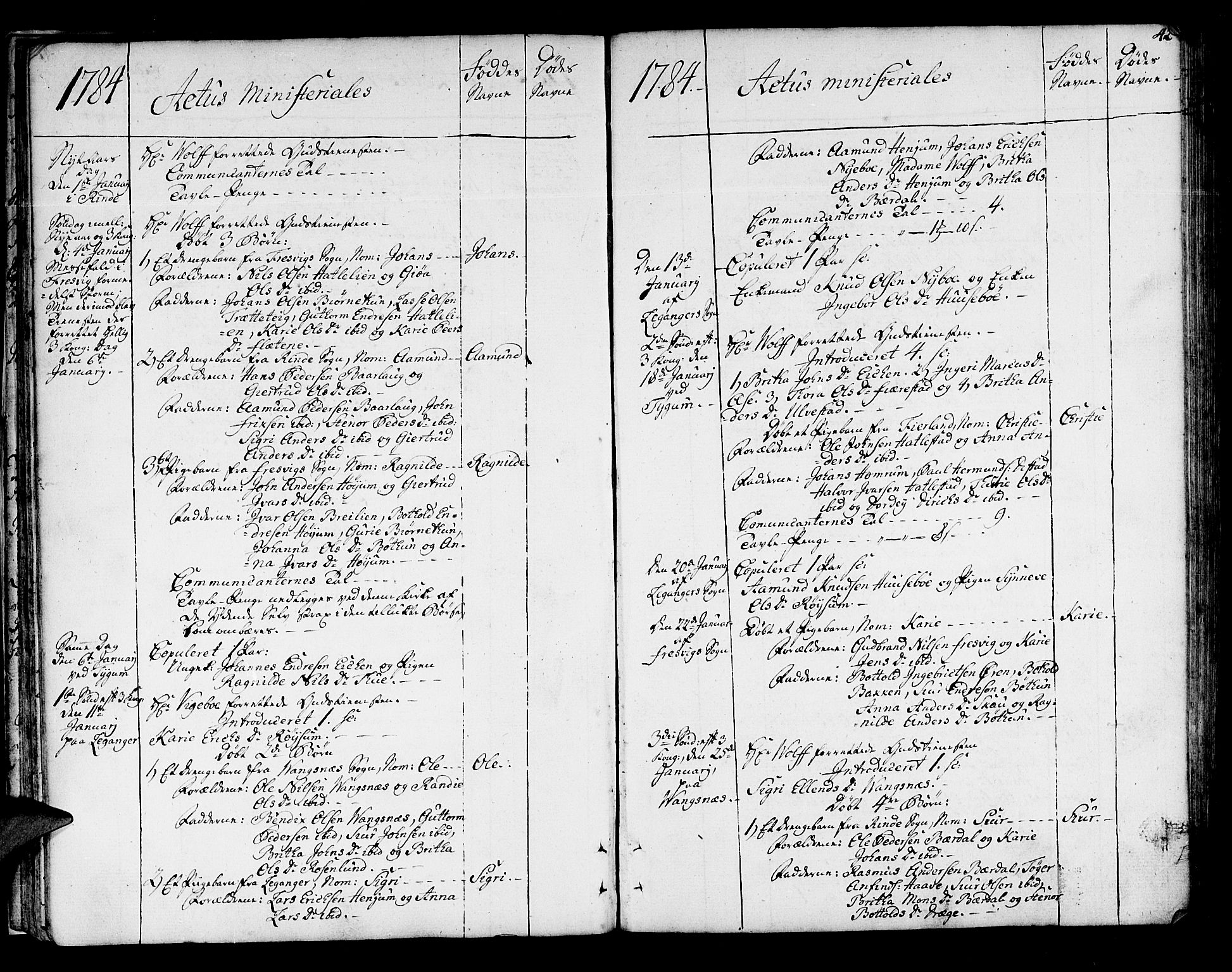 Leikanger sokneprestembete, AV/SAB-A-81001/H/Haa/Haaa/L0004: Parish register (official) no. A 4, 1770-1791, p. 42