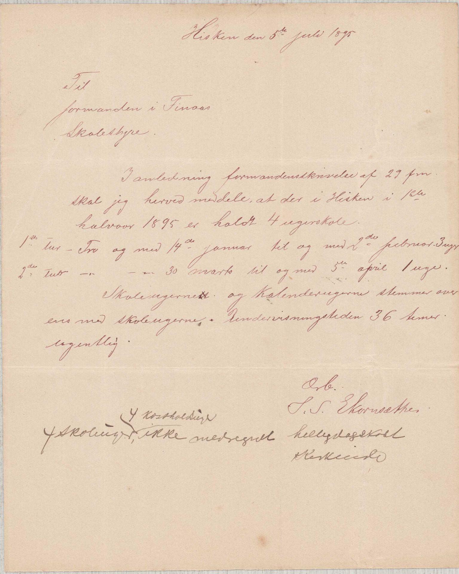 Finnaas kommune. Skulestyret, IKAH/1218a-211/D/Da/L0001/0004: Kronologisk ordna korrespondanse / Kronologisk ordna korrespondanse , 1894-1896, p. 124